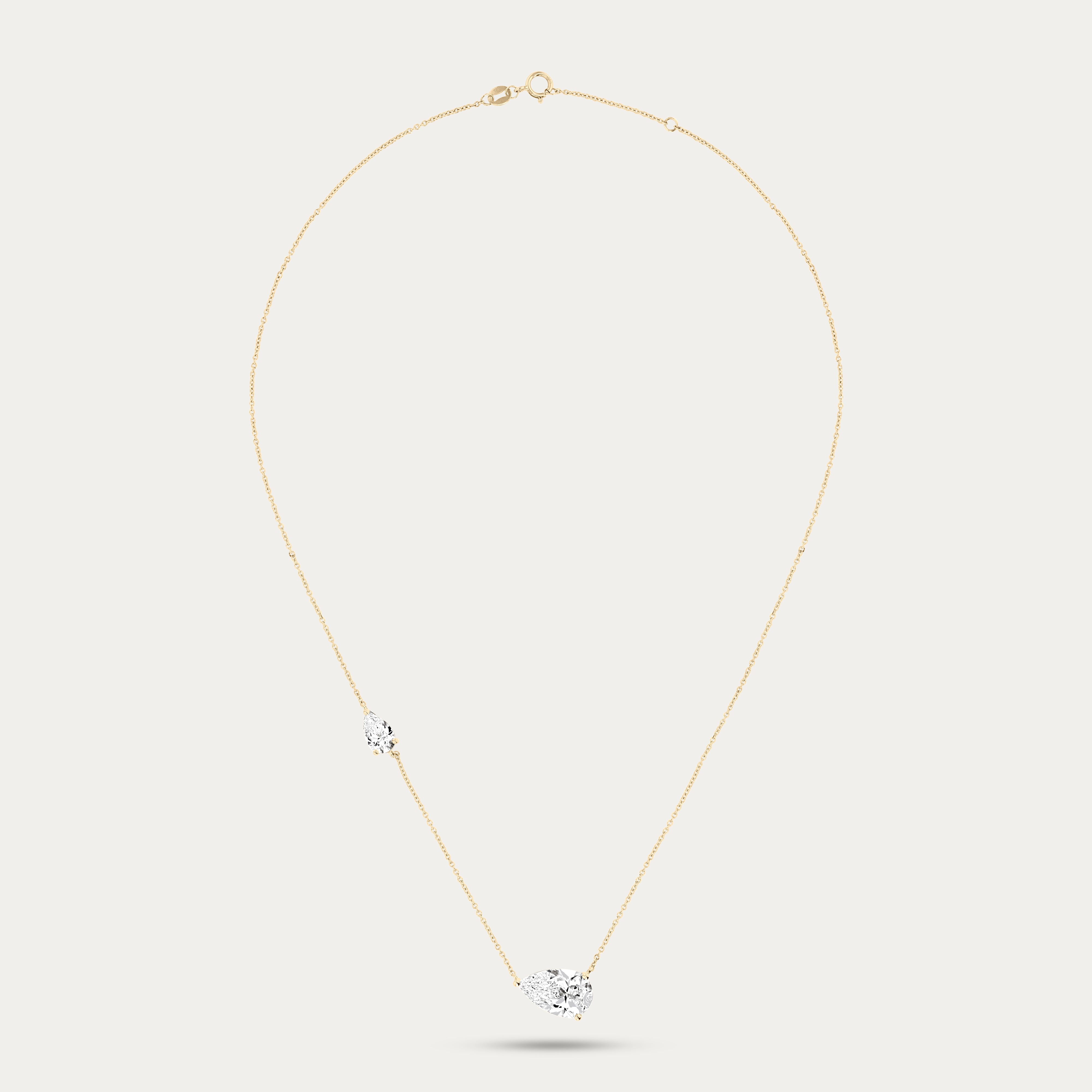 Radiant Pear-Cut Lab Grown Diamond Necklace