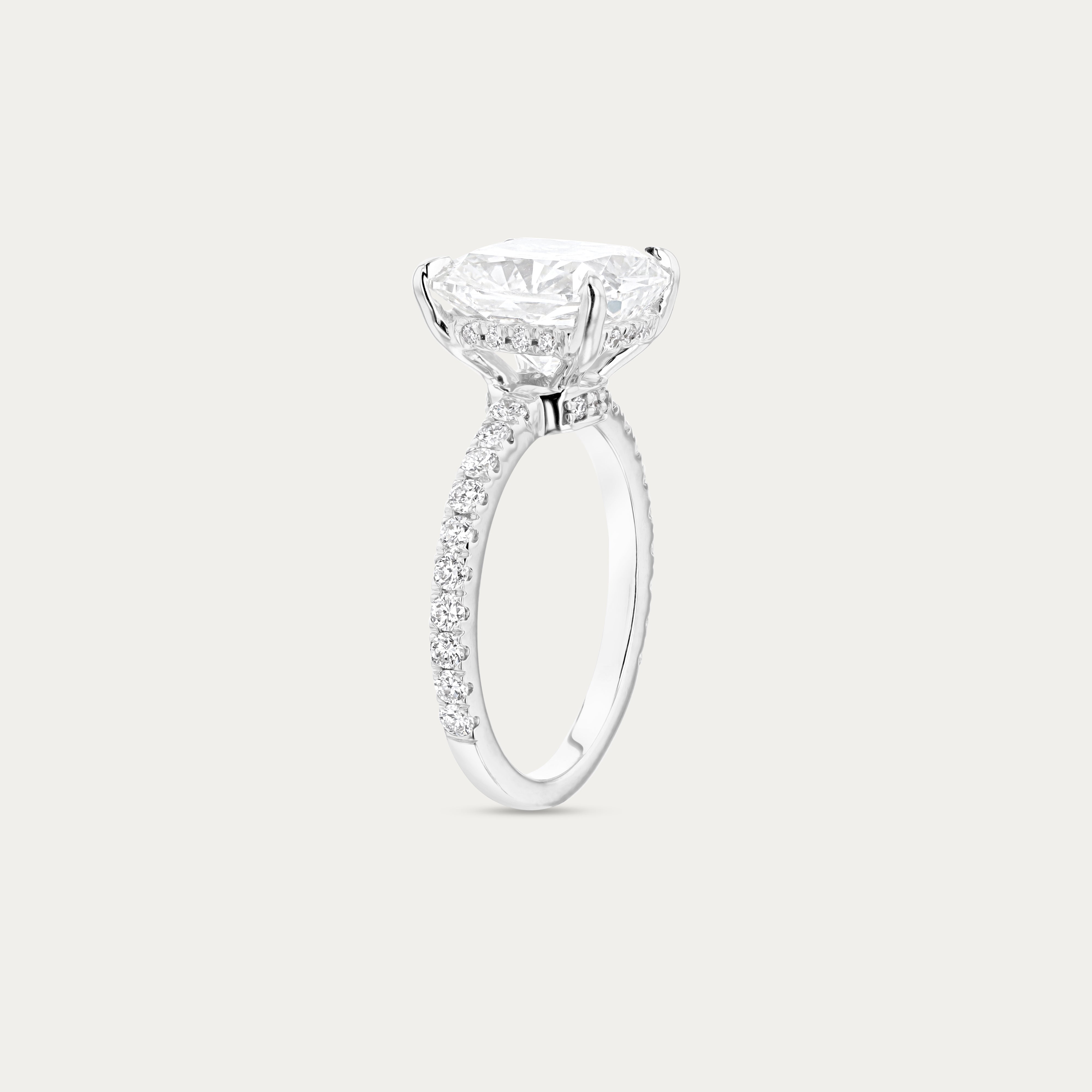 Cushion Radiance Pavé Lab Grown Diamond Ring