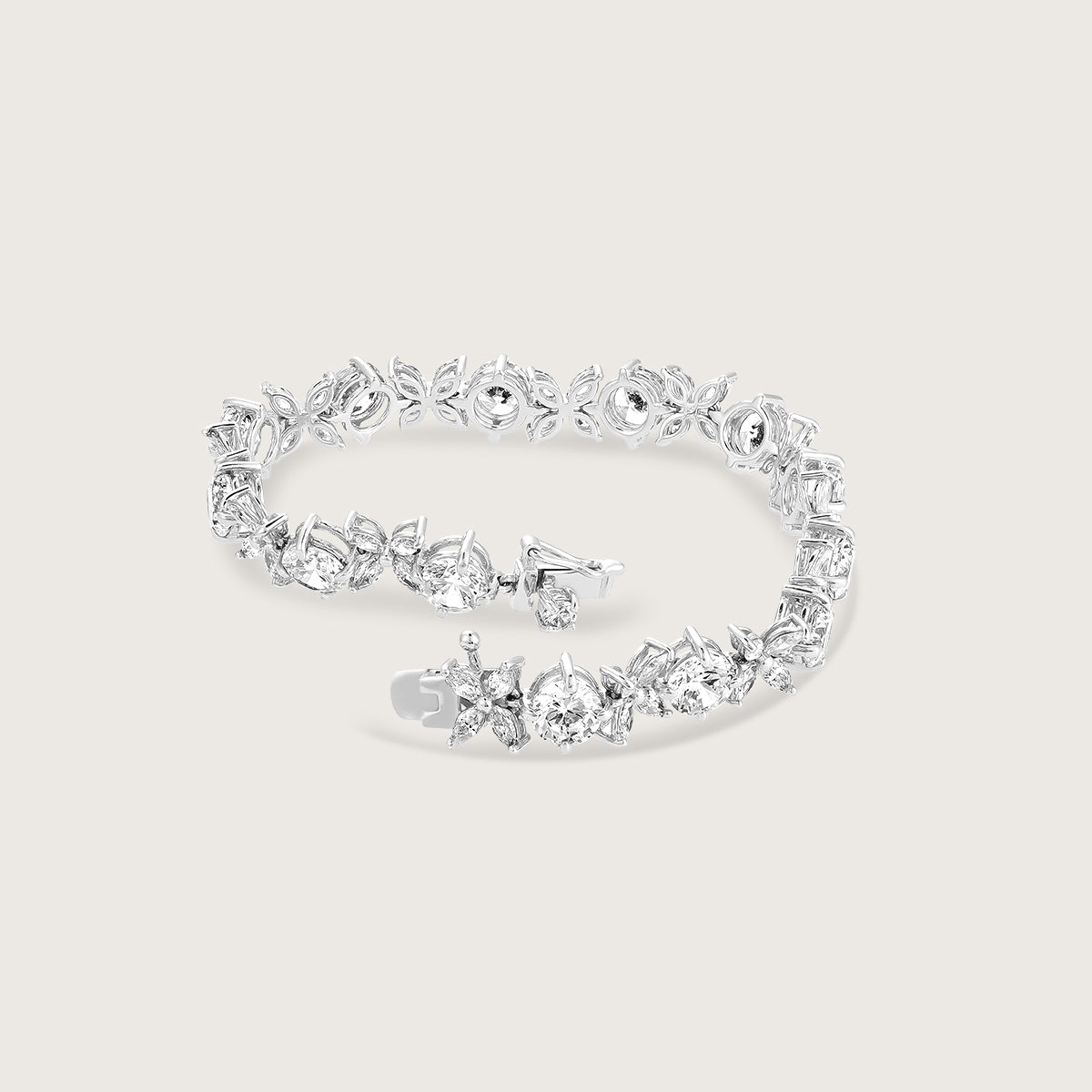 Elegant Floral Marquise Bracelet