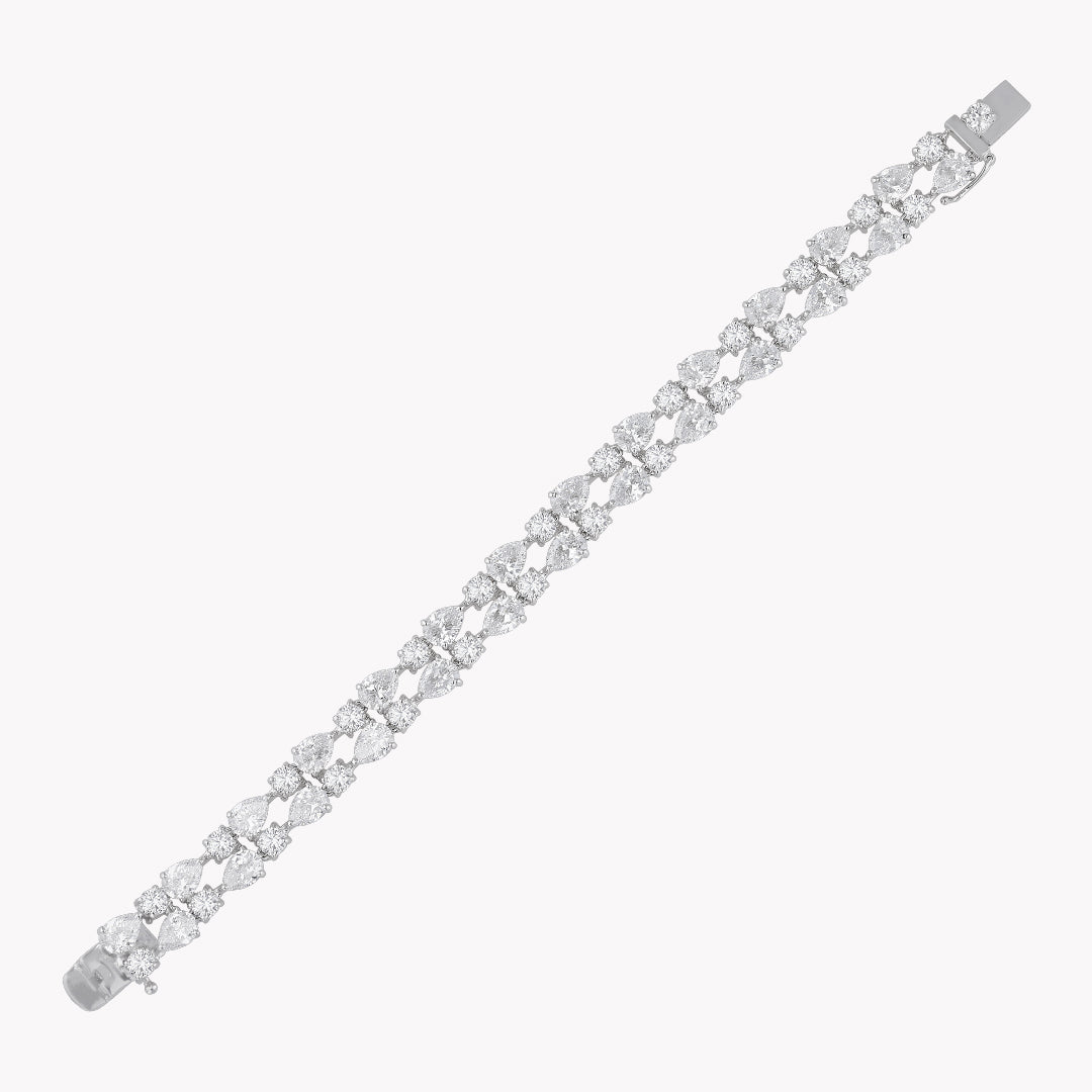 2 Row Fancy Shape Bracelet