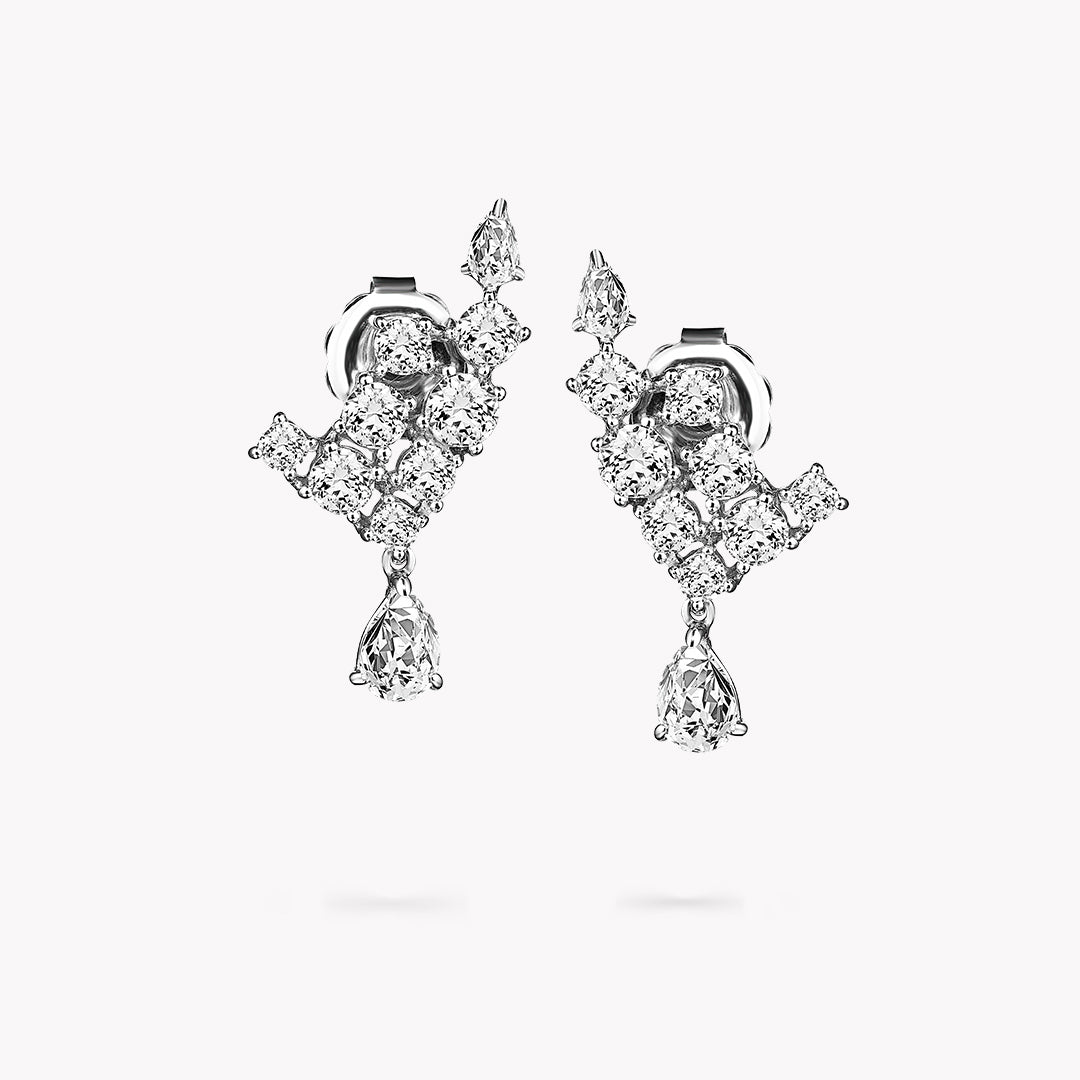 Fancy Shape Ear Cuff Drop Earrings