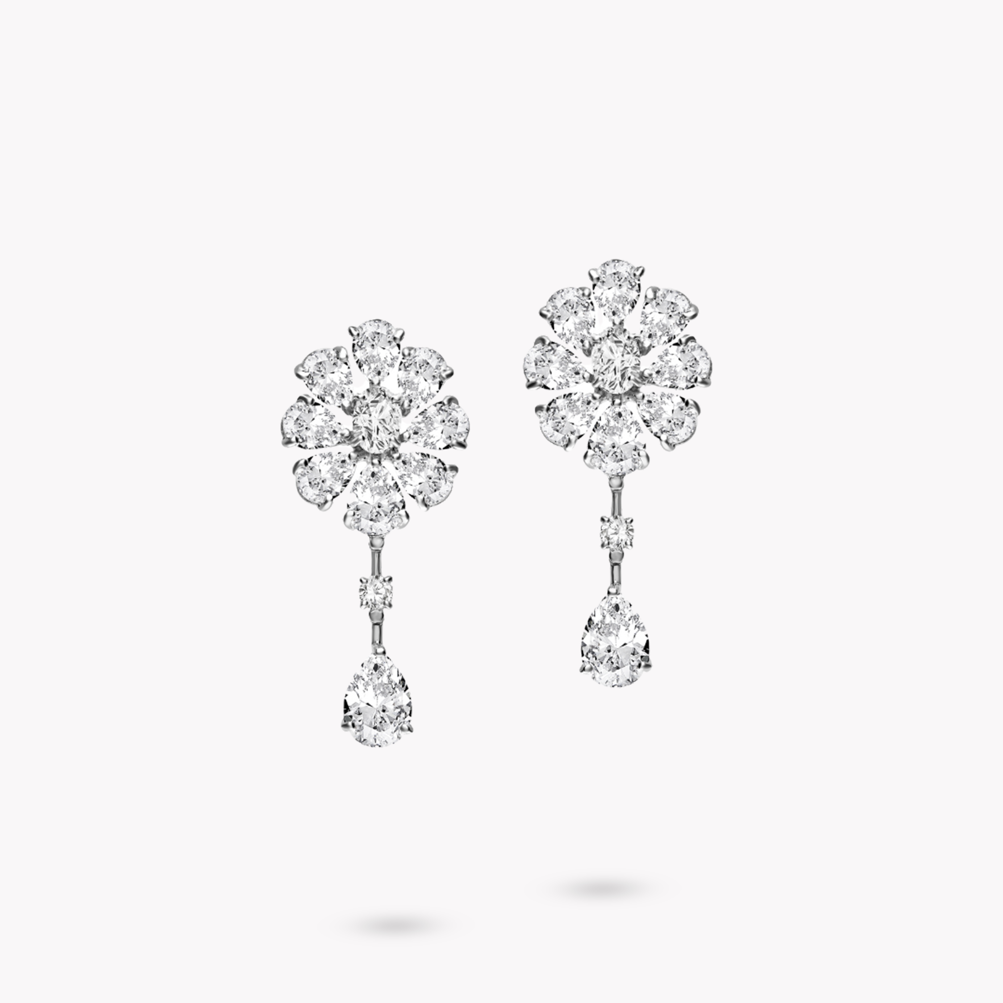 Fancy Shape Cluster Earrings