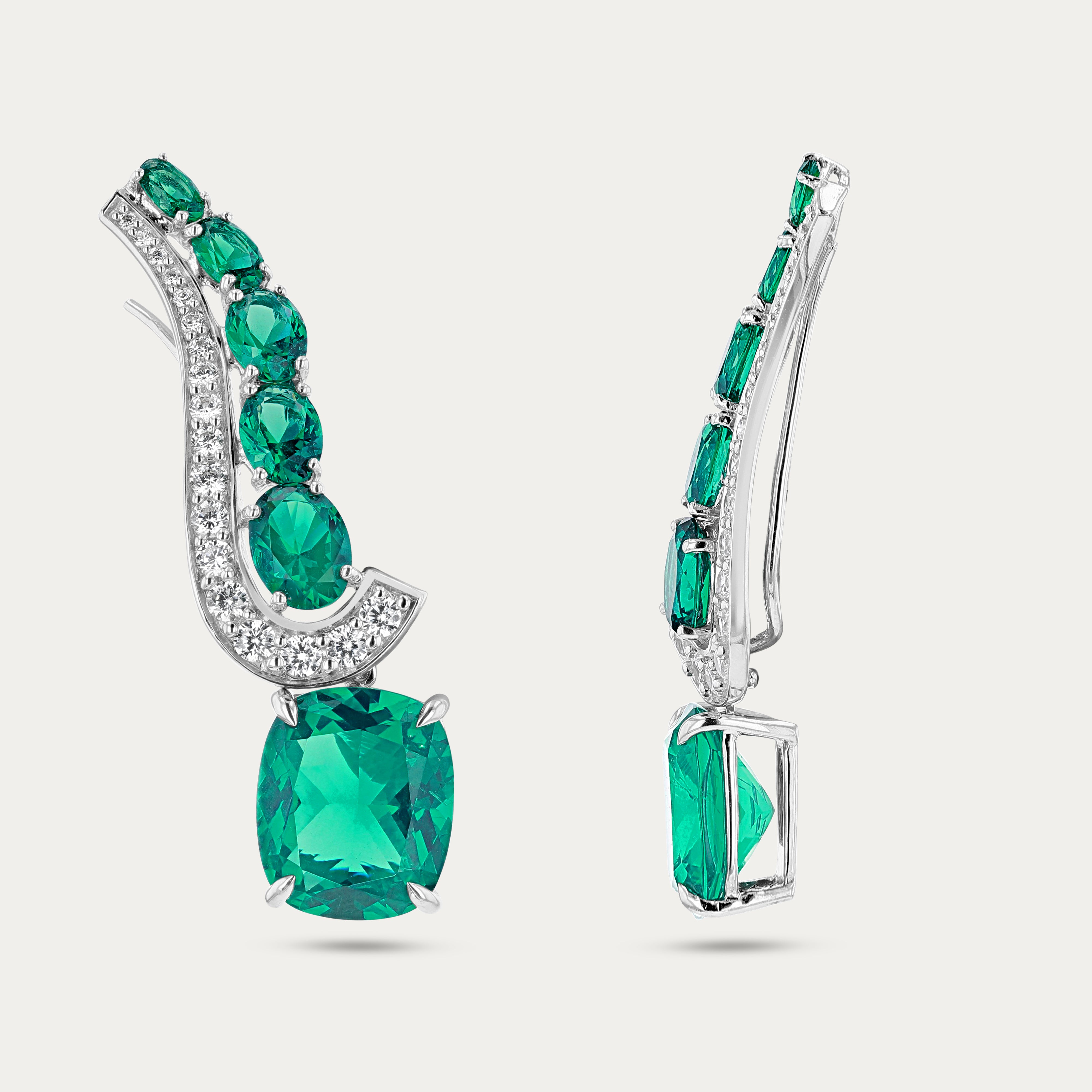 Tri-Cut Drop Earrings