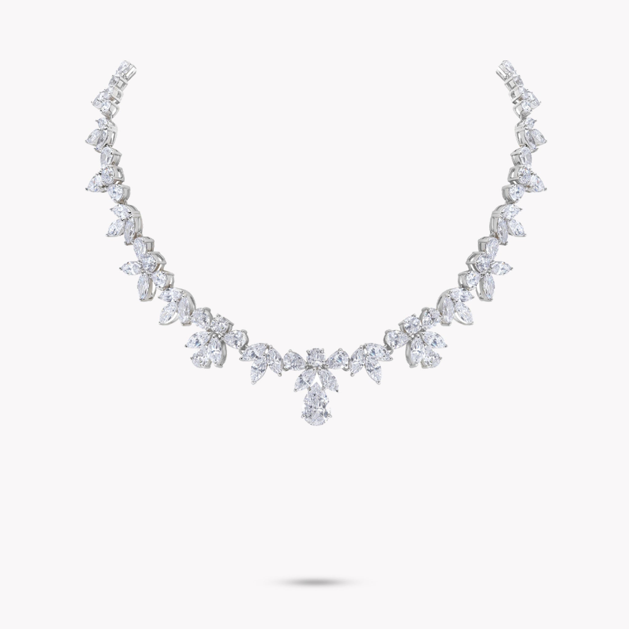 white simulated diamond necklace in uae