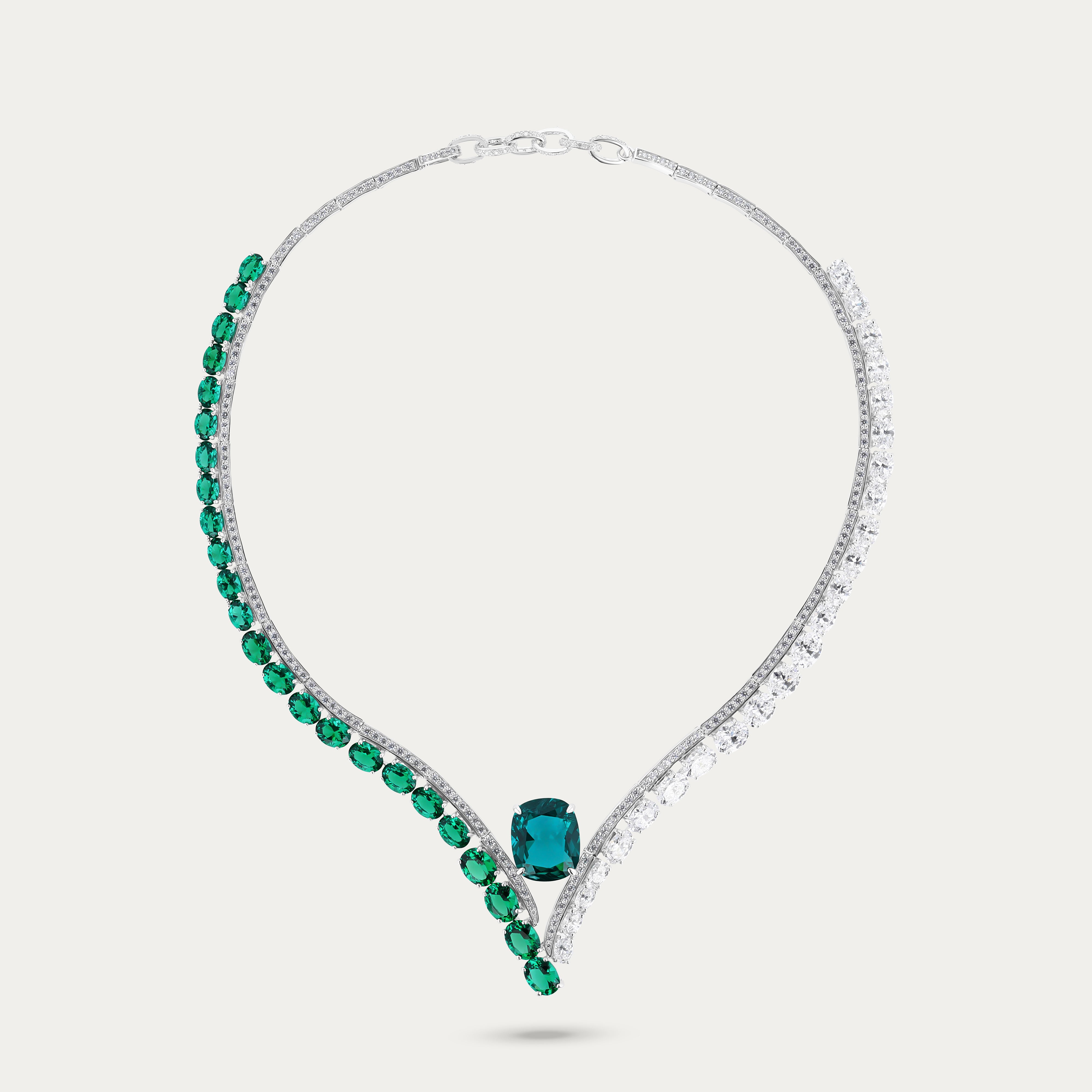 Luminous Cascade Diamond Necklace