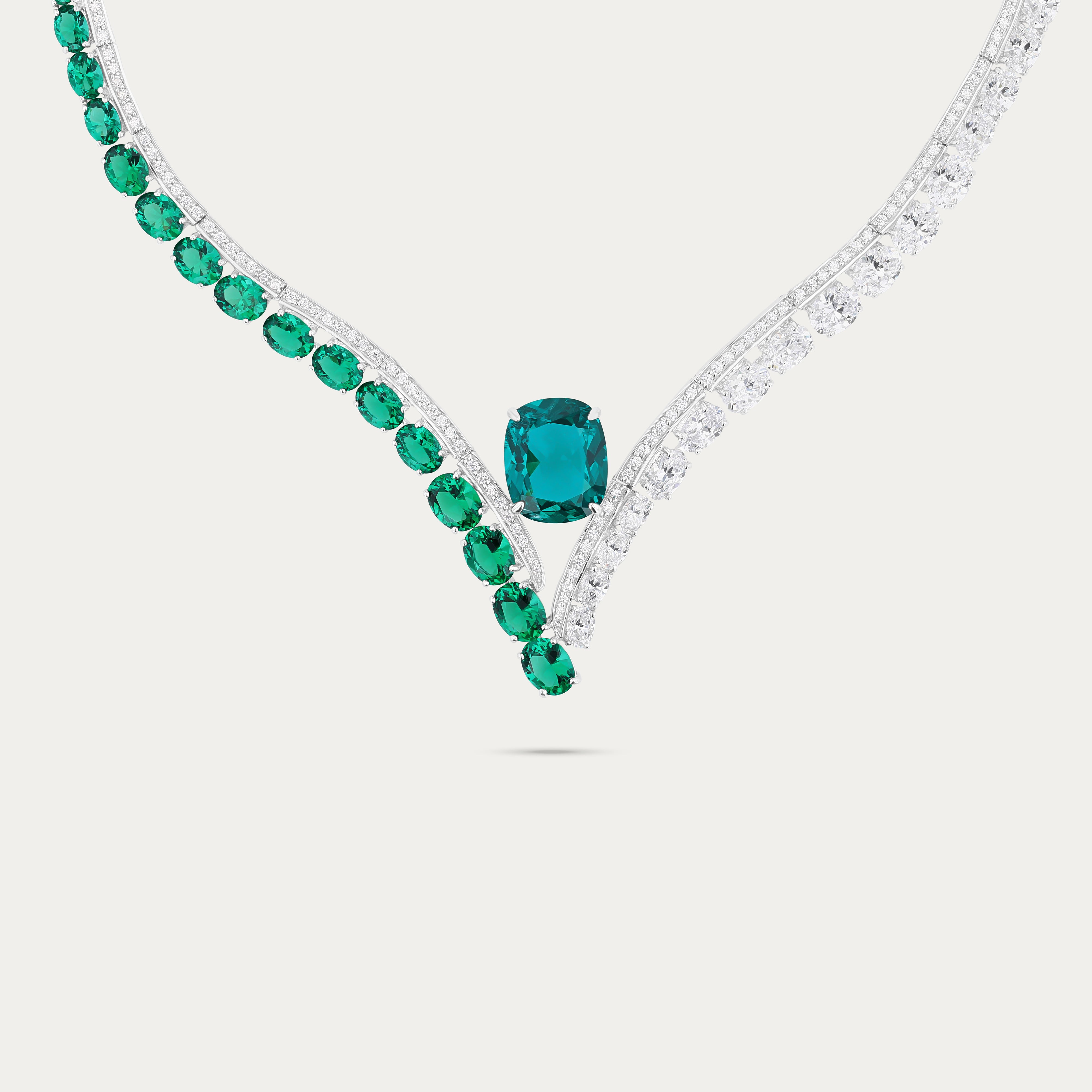 Luminous Cascade Diamond Necklace