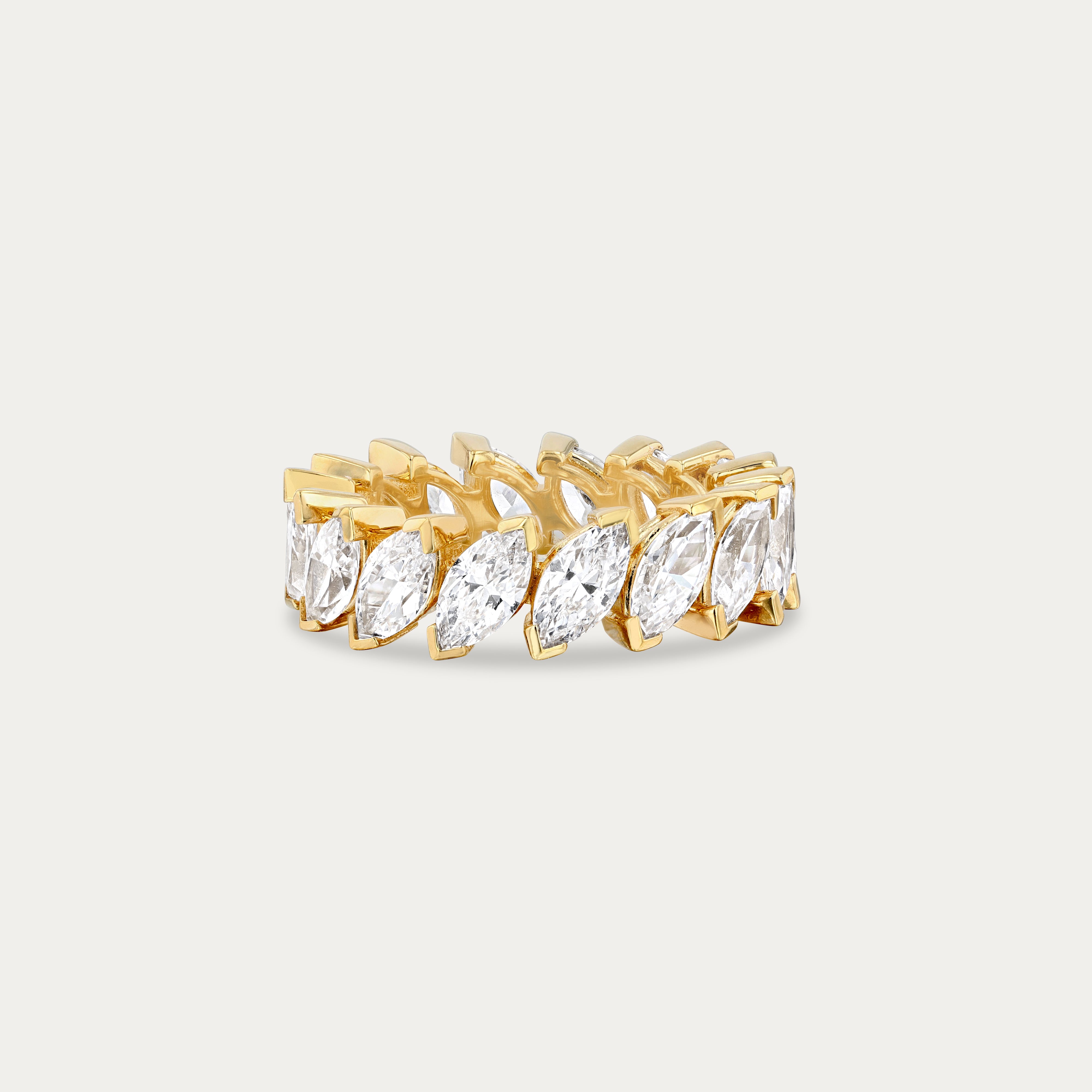 Golden Marquise Glow Ring