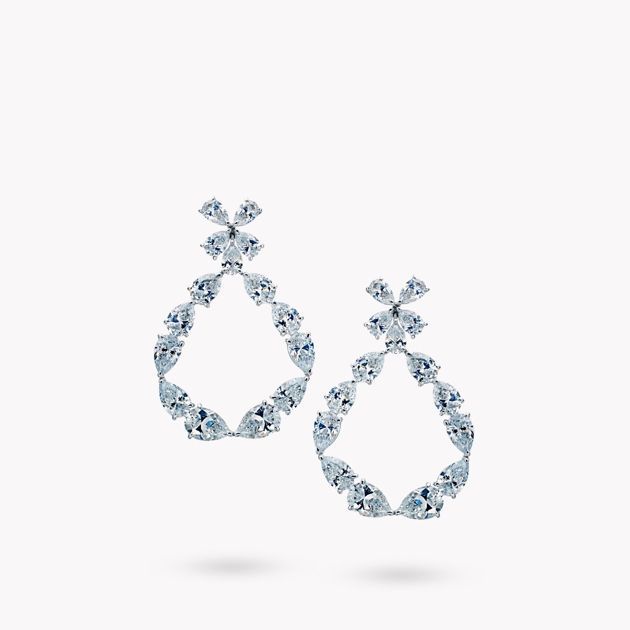 Open Pear Shape Drop Earrings