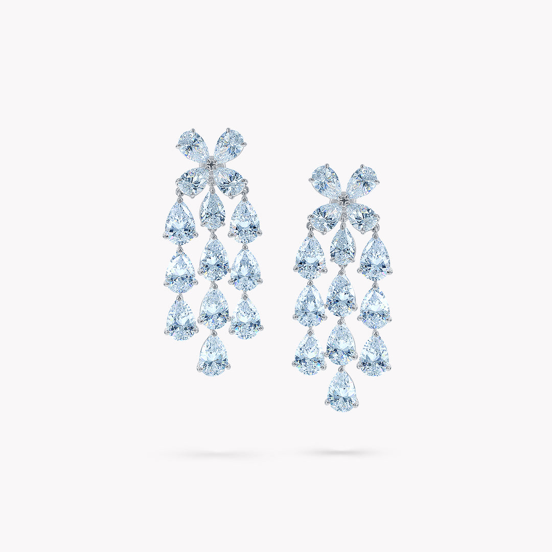Pear Shape Chandelier Earrings
