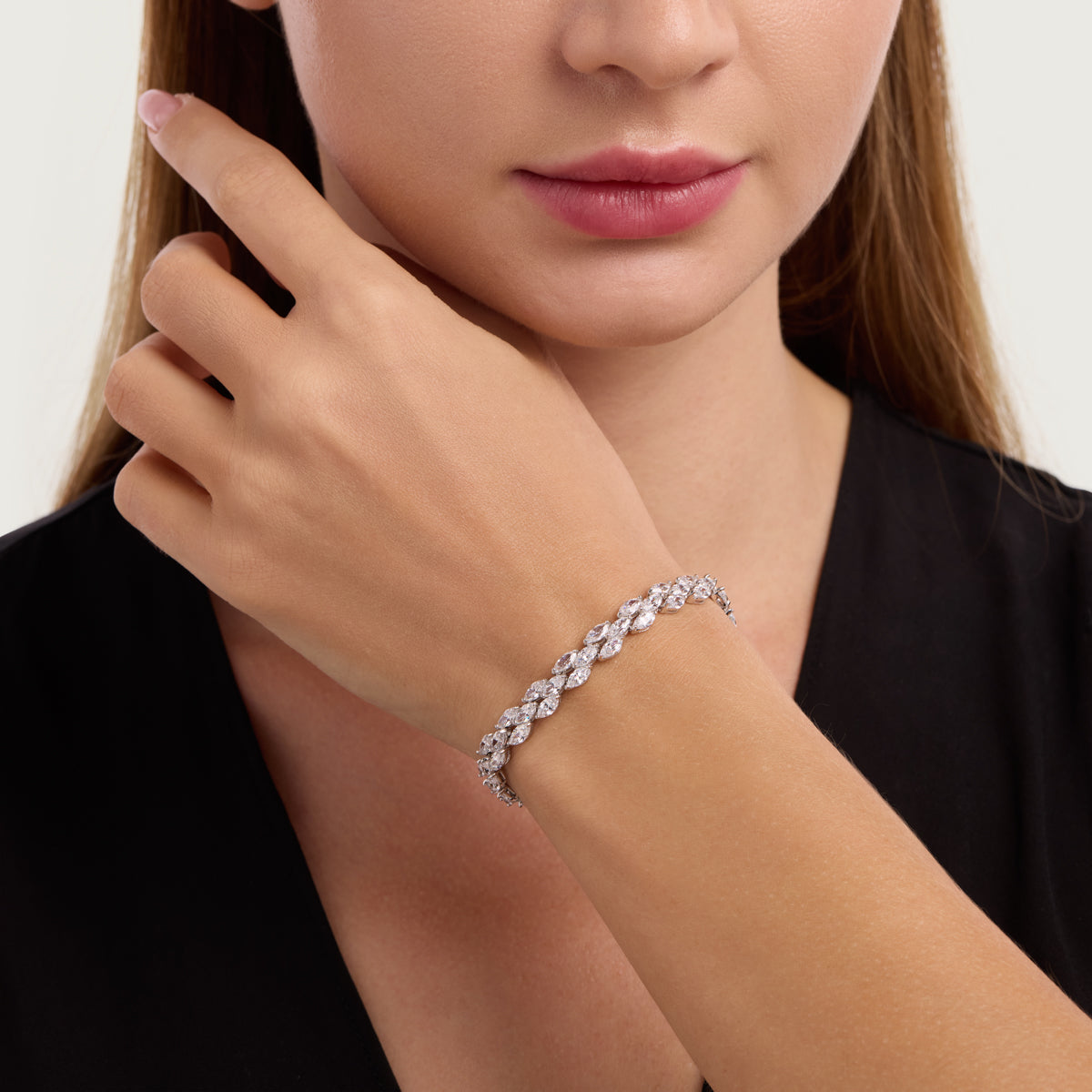 Radiant Cushion Line Bracelet