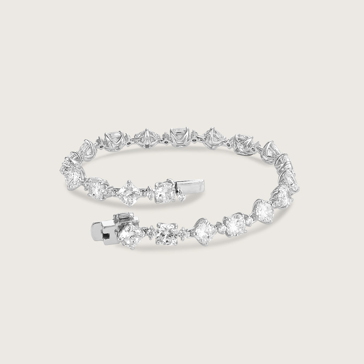 Radiant Cushion Line Bracelet
