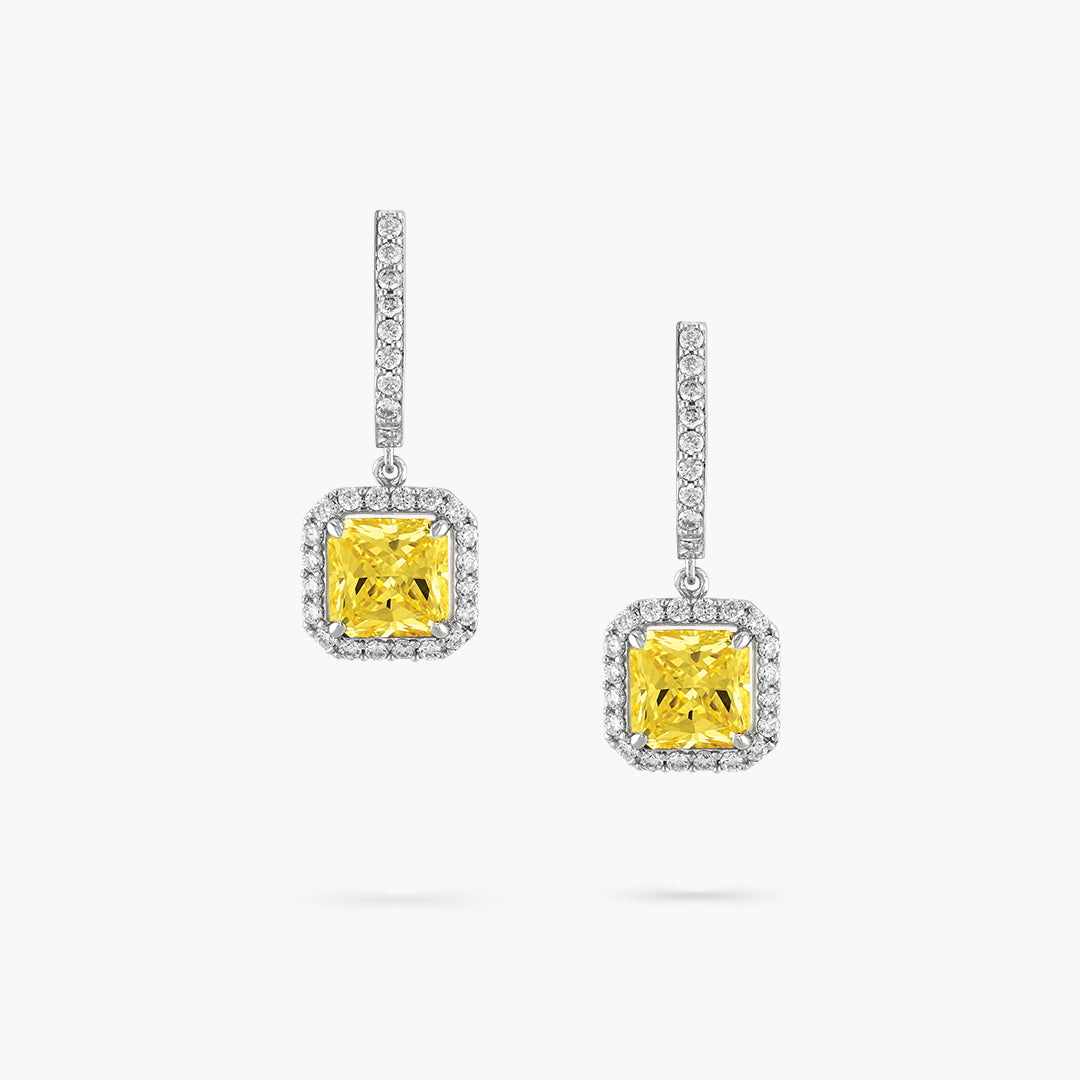 Pave Drop Earrings