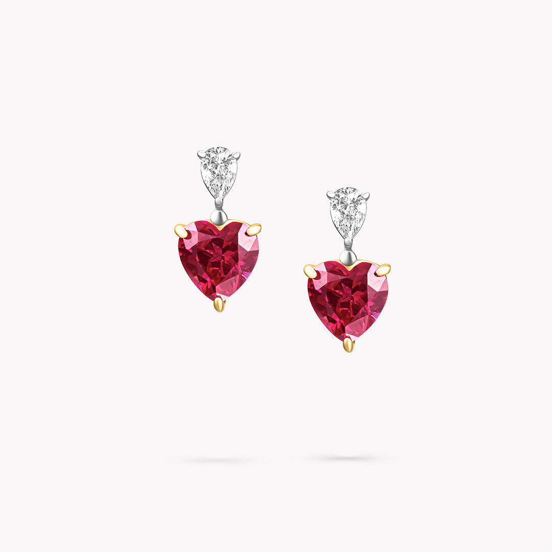 2 Stone Drop Earrings