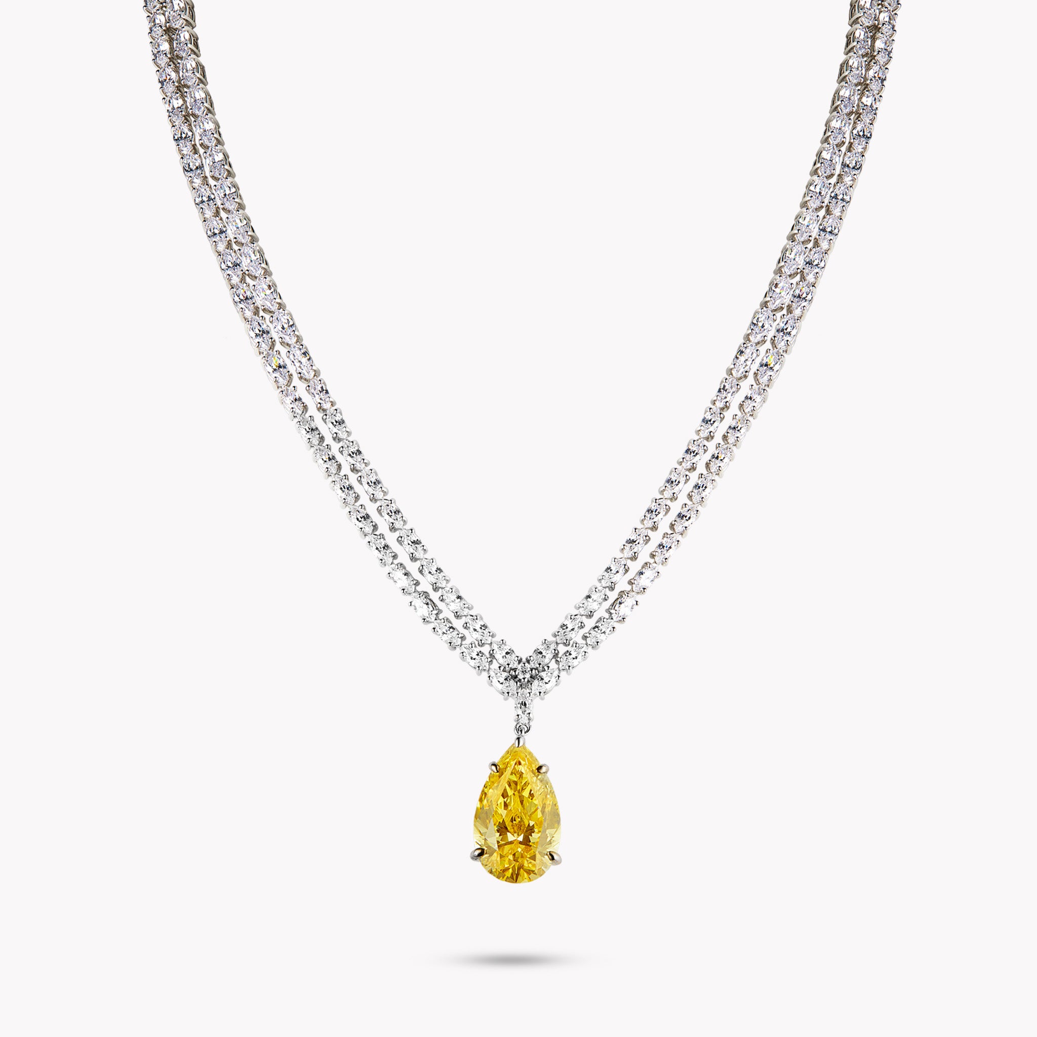 Fancy Shape Drop Necklace