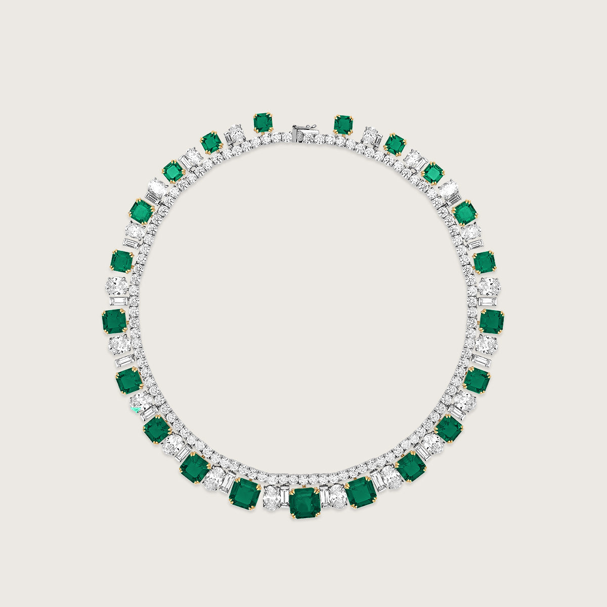 Emerald Halo Necklace
