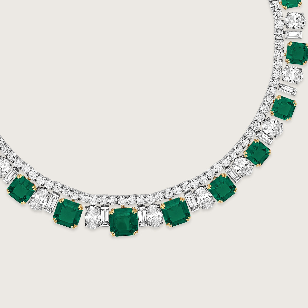 Emerald Halo Necklace