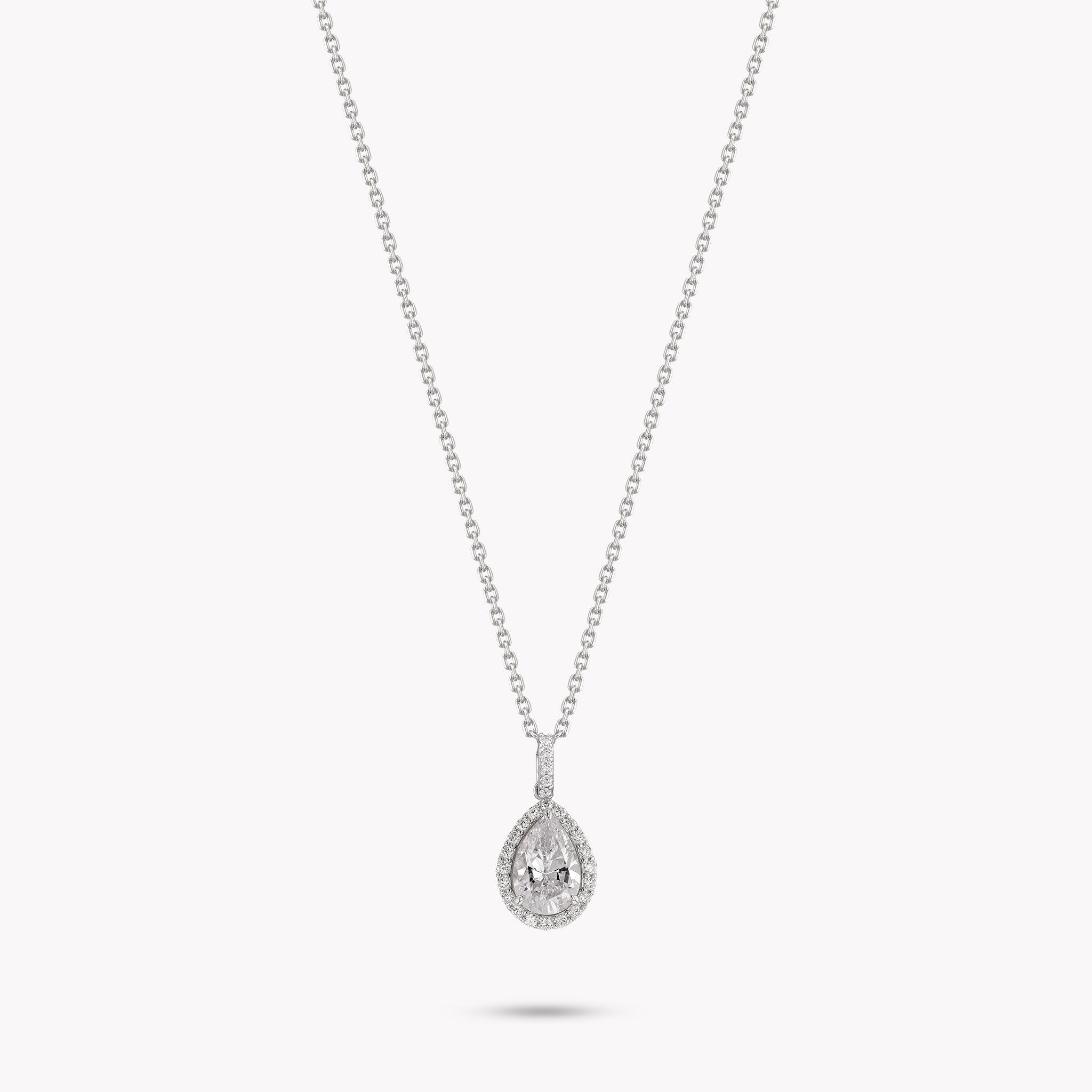 DANI 'Halo' Pave Drop Pendant