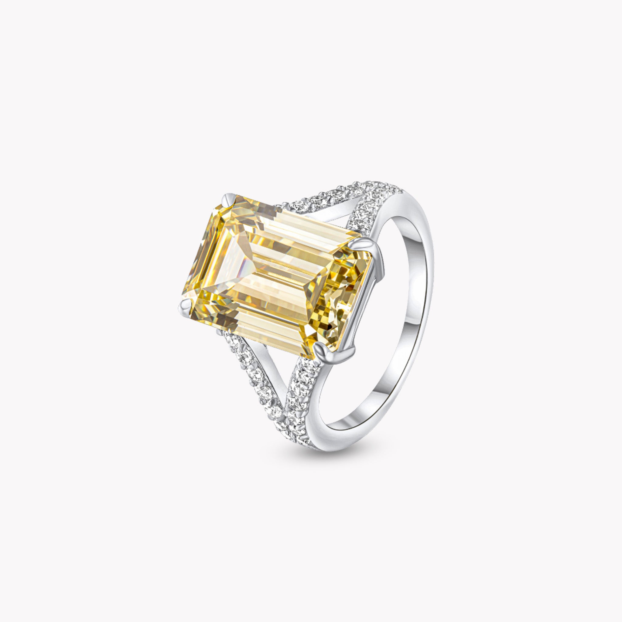 Pave Split Shank Ring