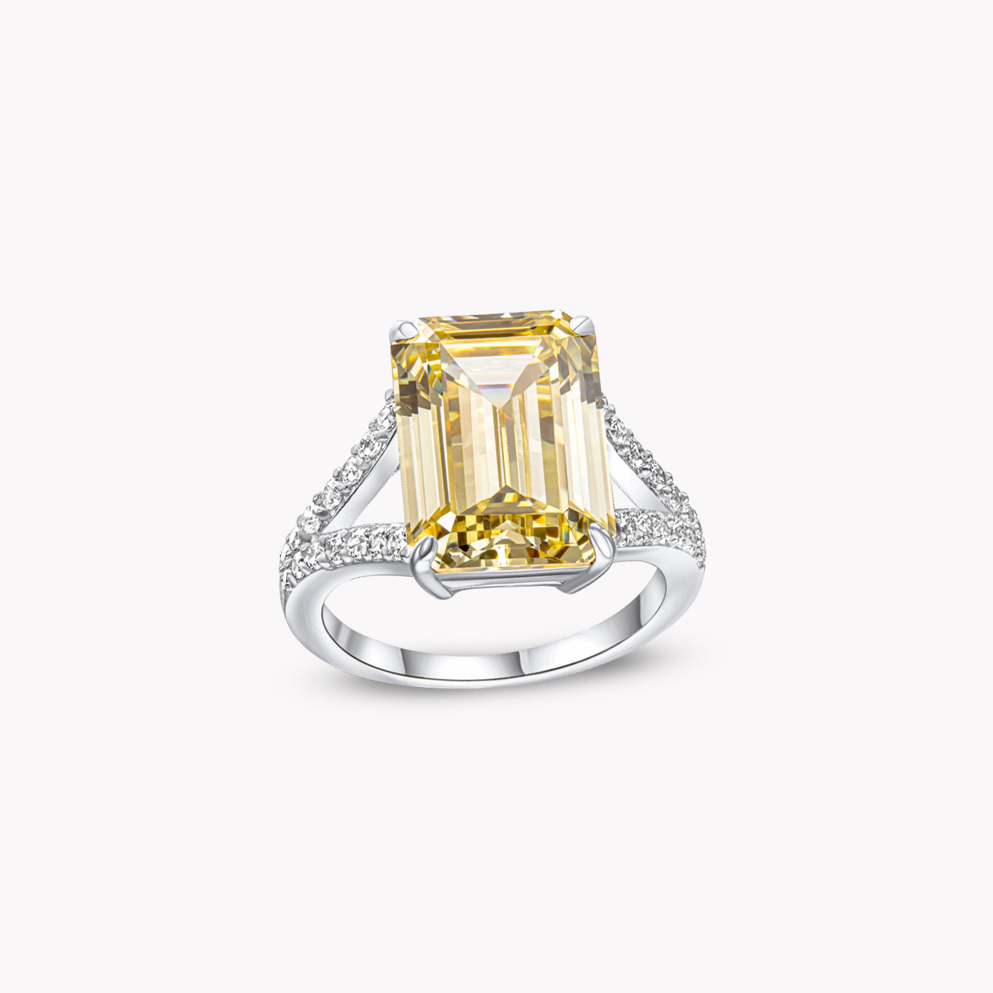Pave Split Shank Ring