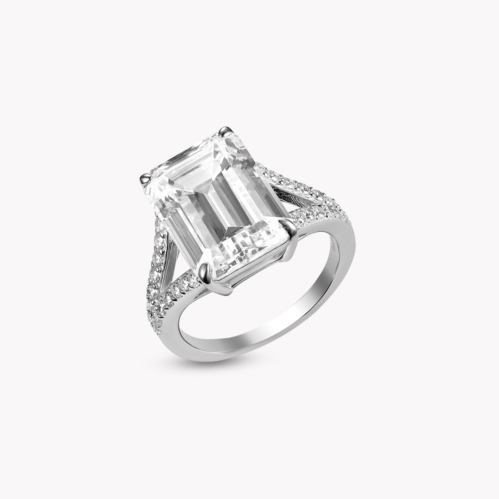 Pave Split Shank Ring