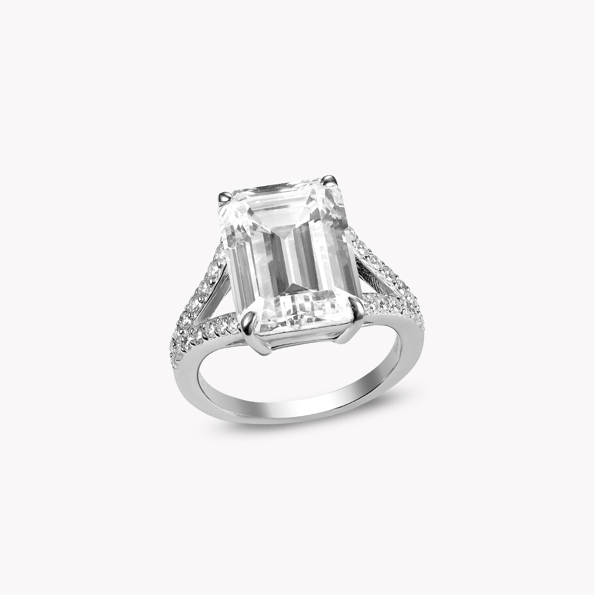 Pave Split Shank Ring