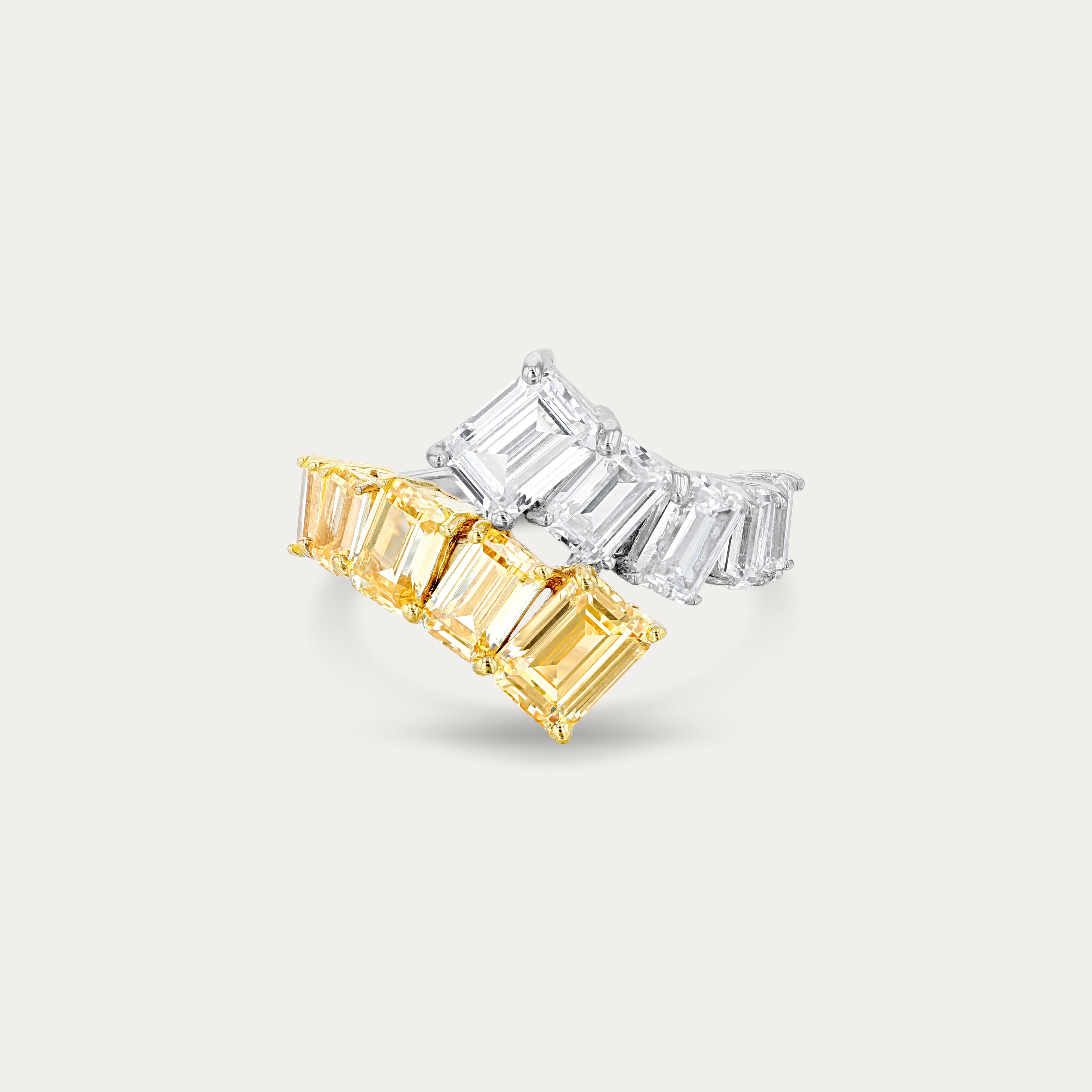 Stepped Baguette Ring