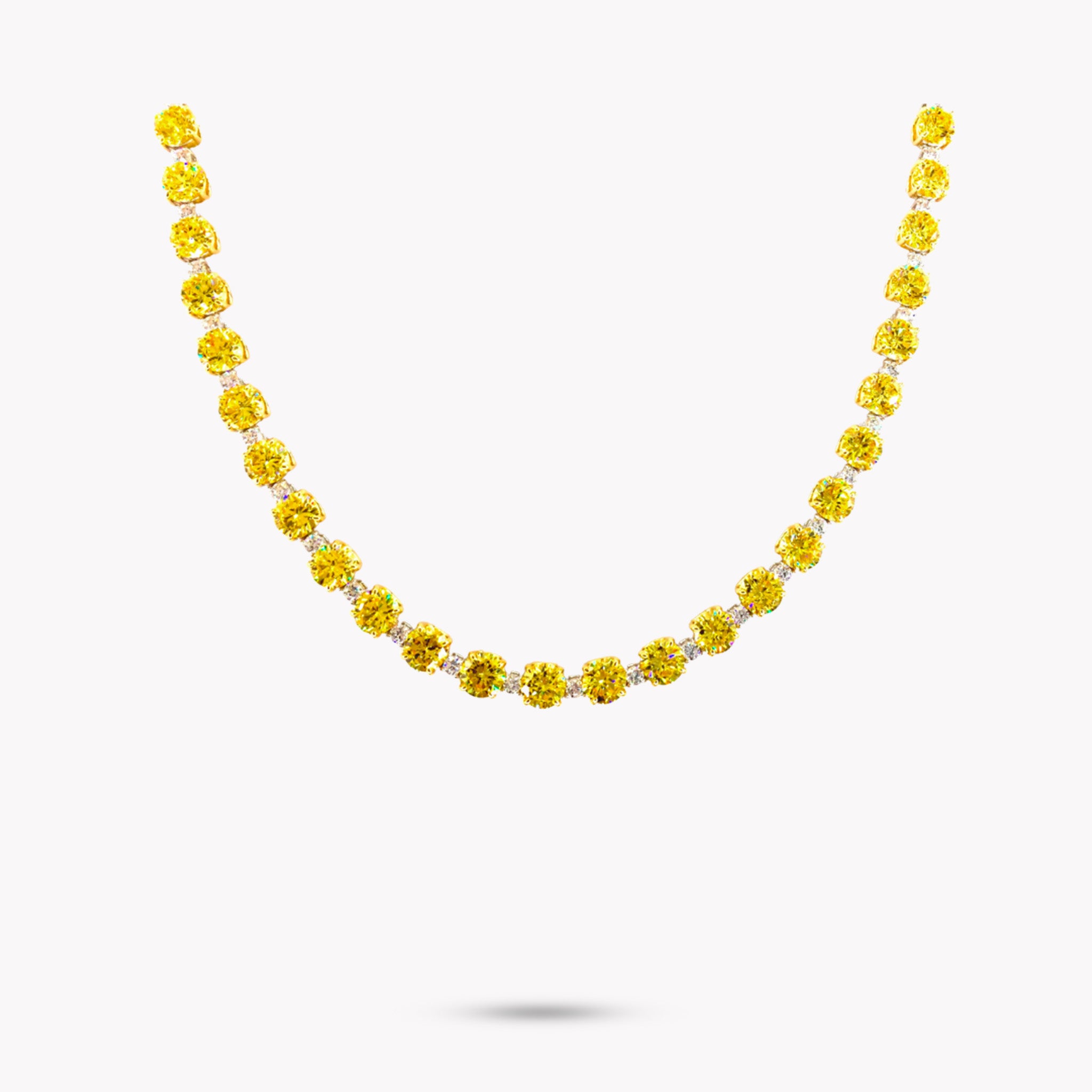 Fancy Shape Alternating Necklace