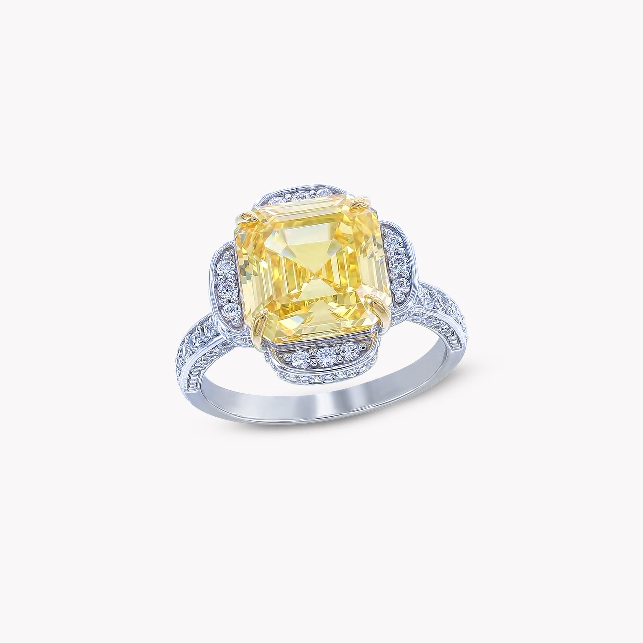Fancy Shape Ring with Pave