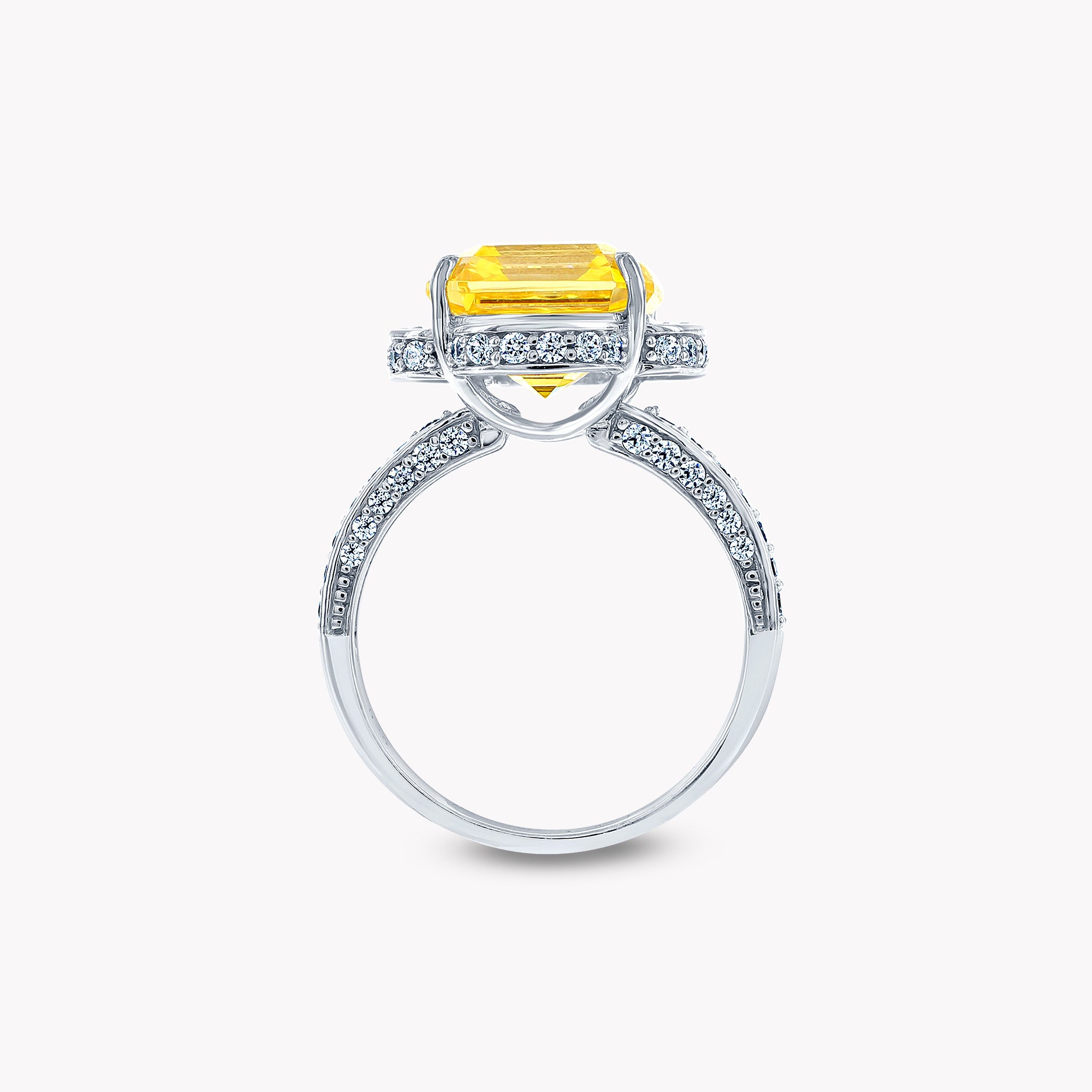 Fancy Shape Ring with Pave