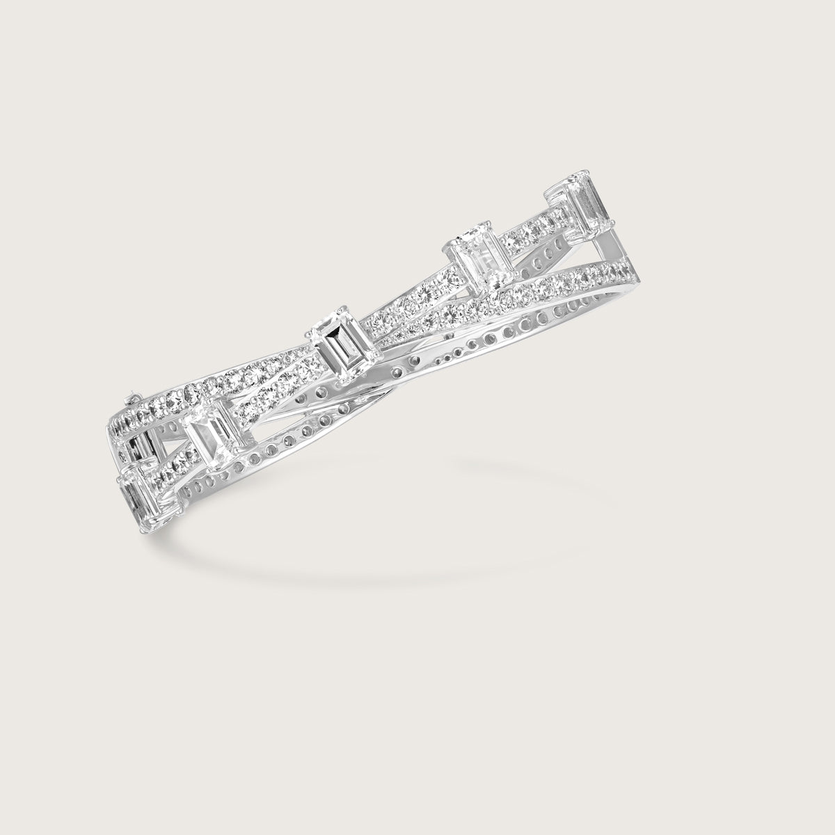 Geometric Emerald Bow Bangle