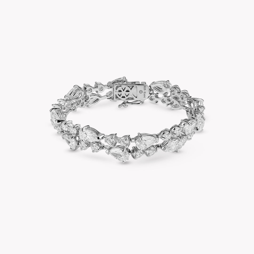 Fancy Shape 2 Row Bracelet