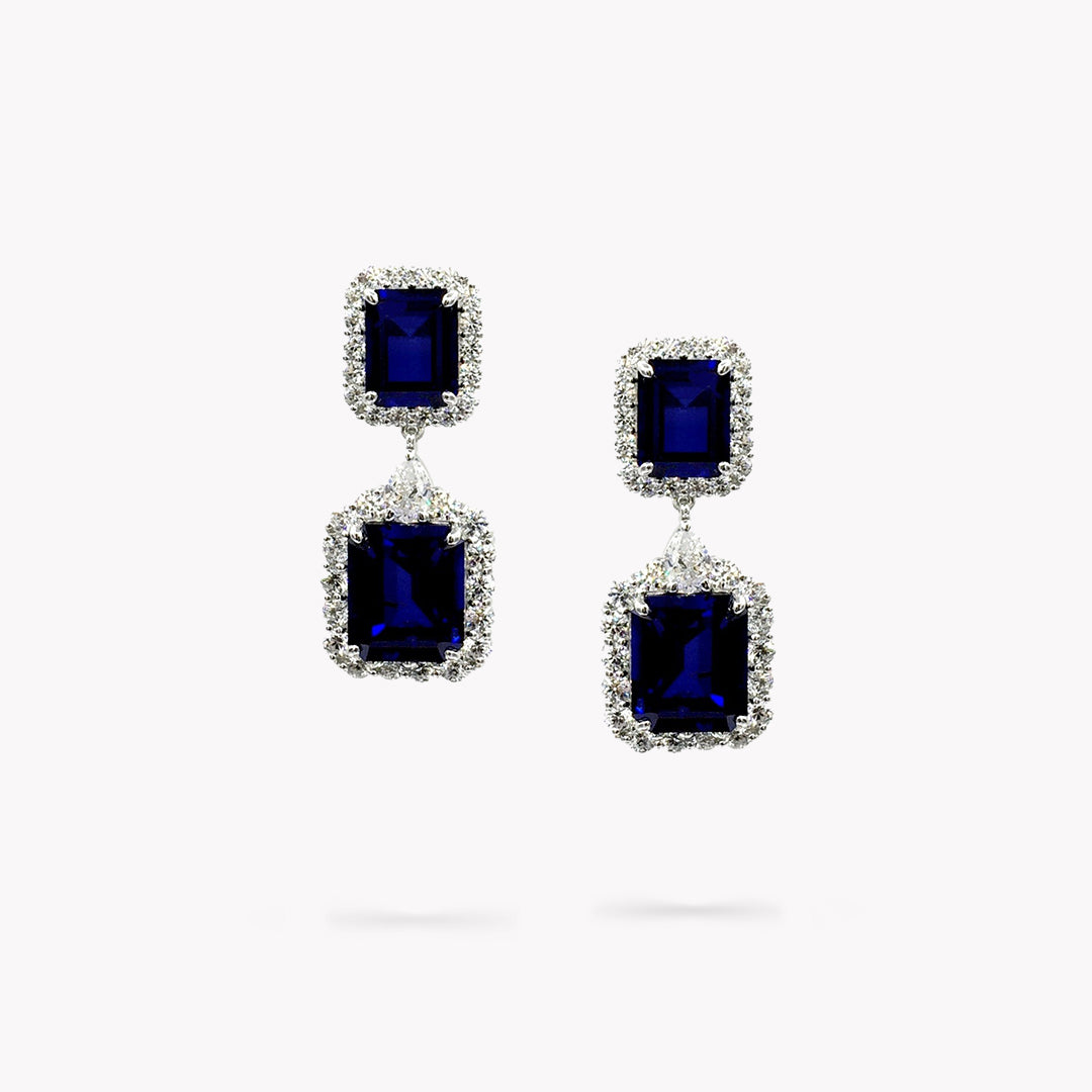 DANI 'Halo' 2 Stone Drop Earrings