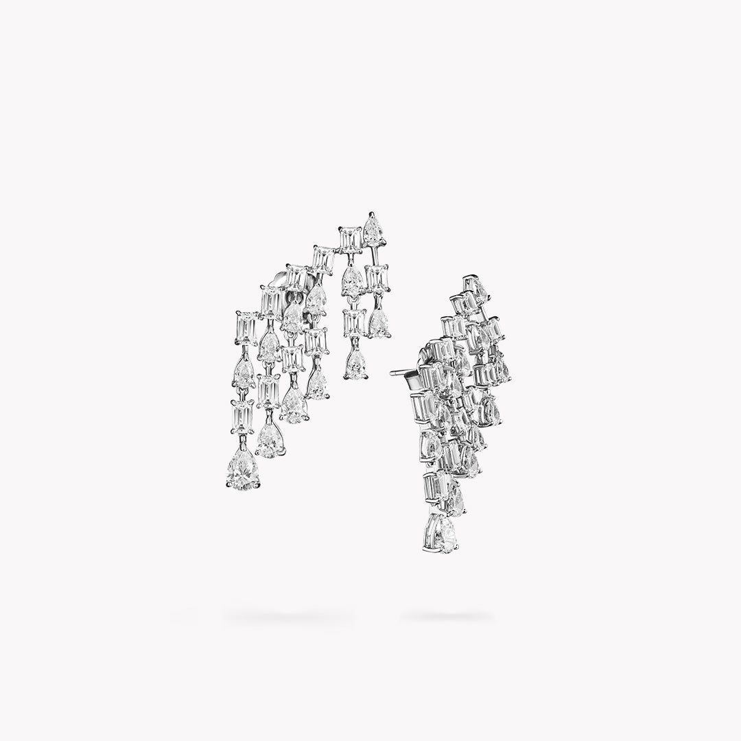 Fancy Shape Cascading Ear Cuff Earrings
