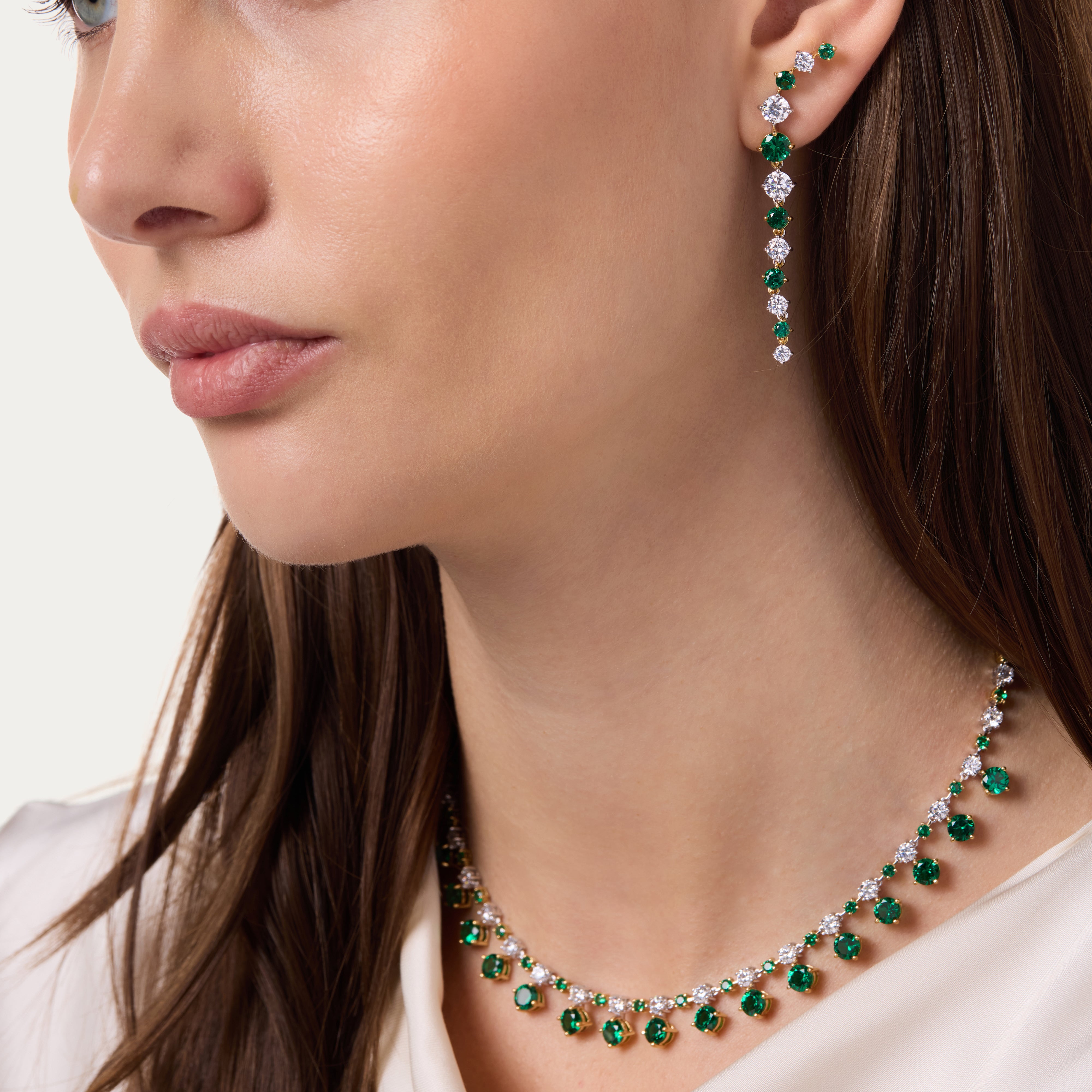 Radiant Emerald Bloom Earrings