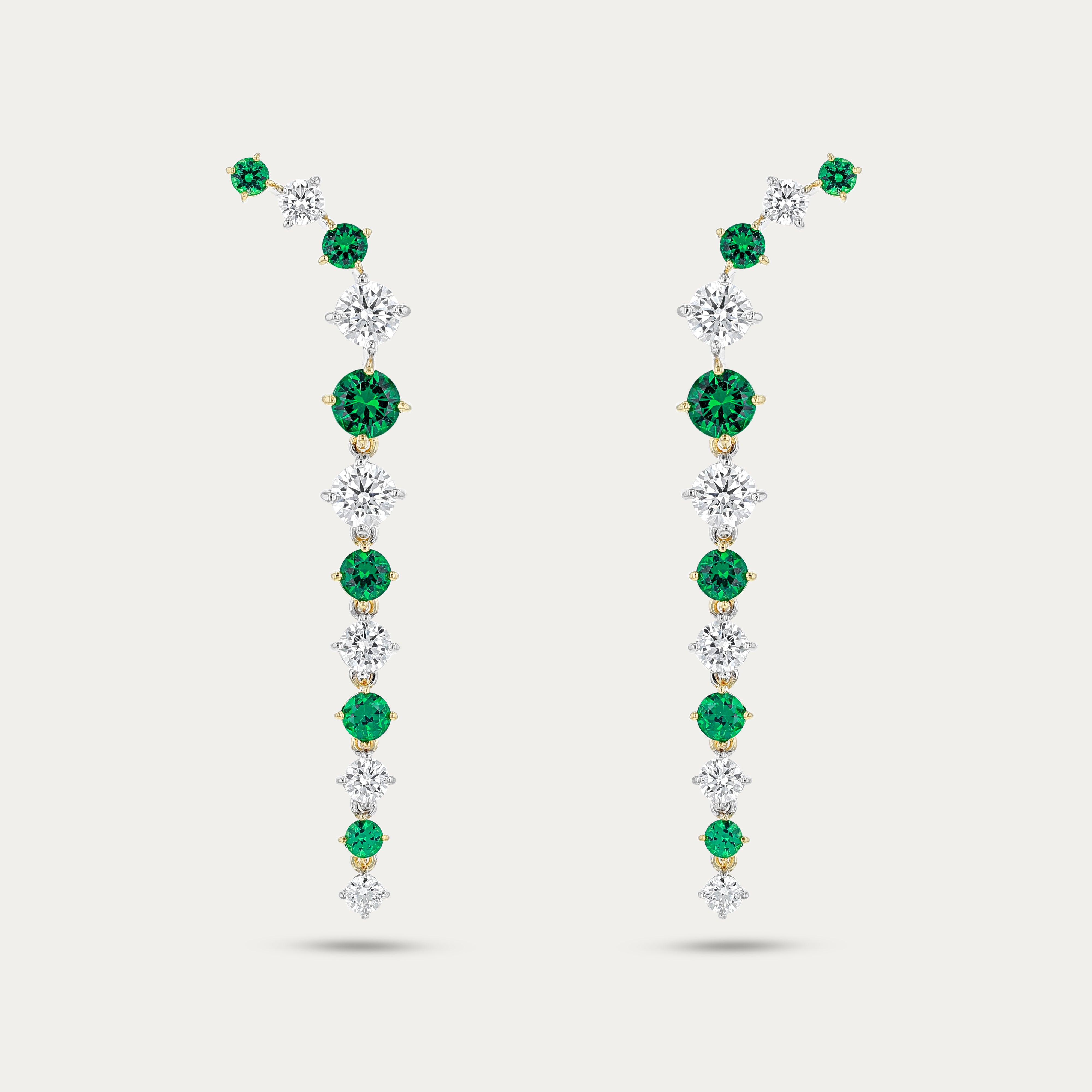 Radiant Emerald Bloom Earrings