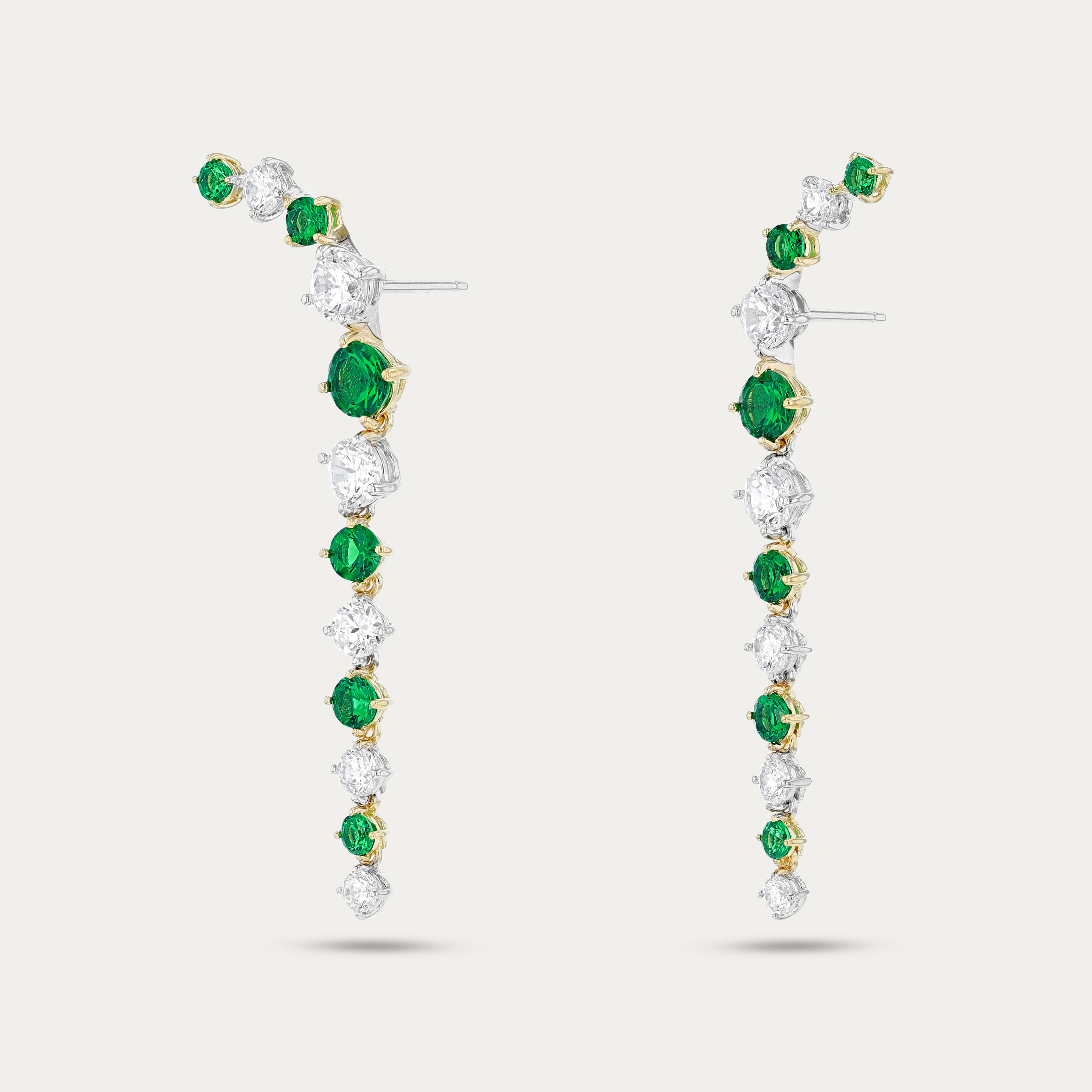 Radiant Emerald Bloom Earrings