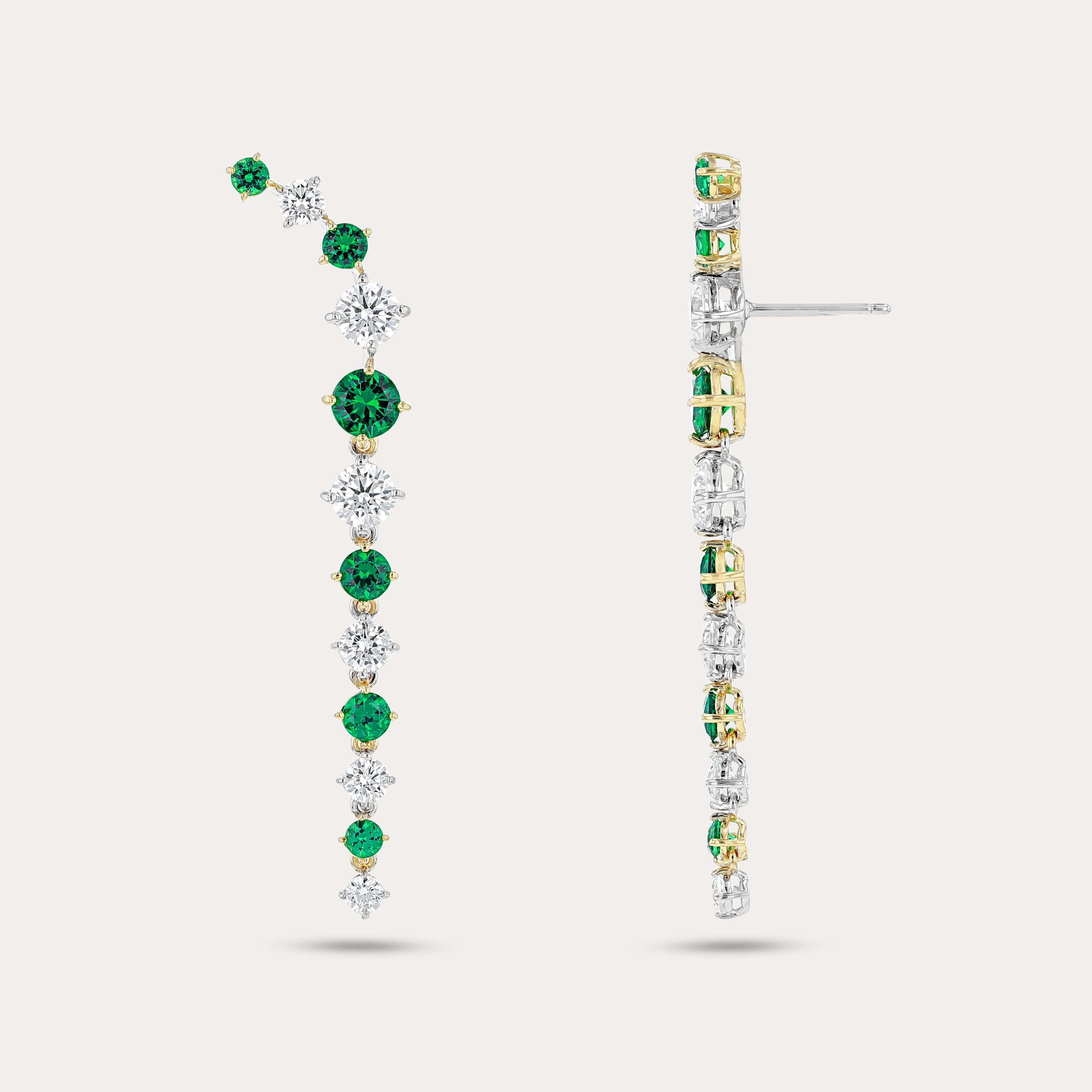 Radiant Emerald Bloom Earrings