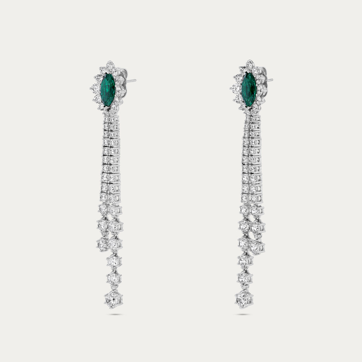 Emerald Marquise Drop Earrings