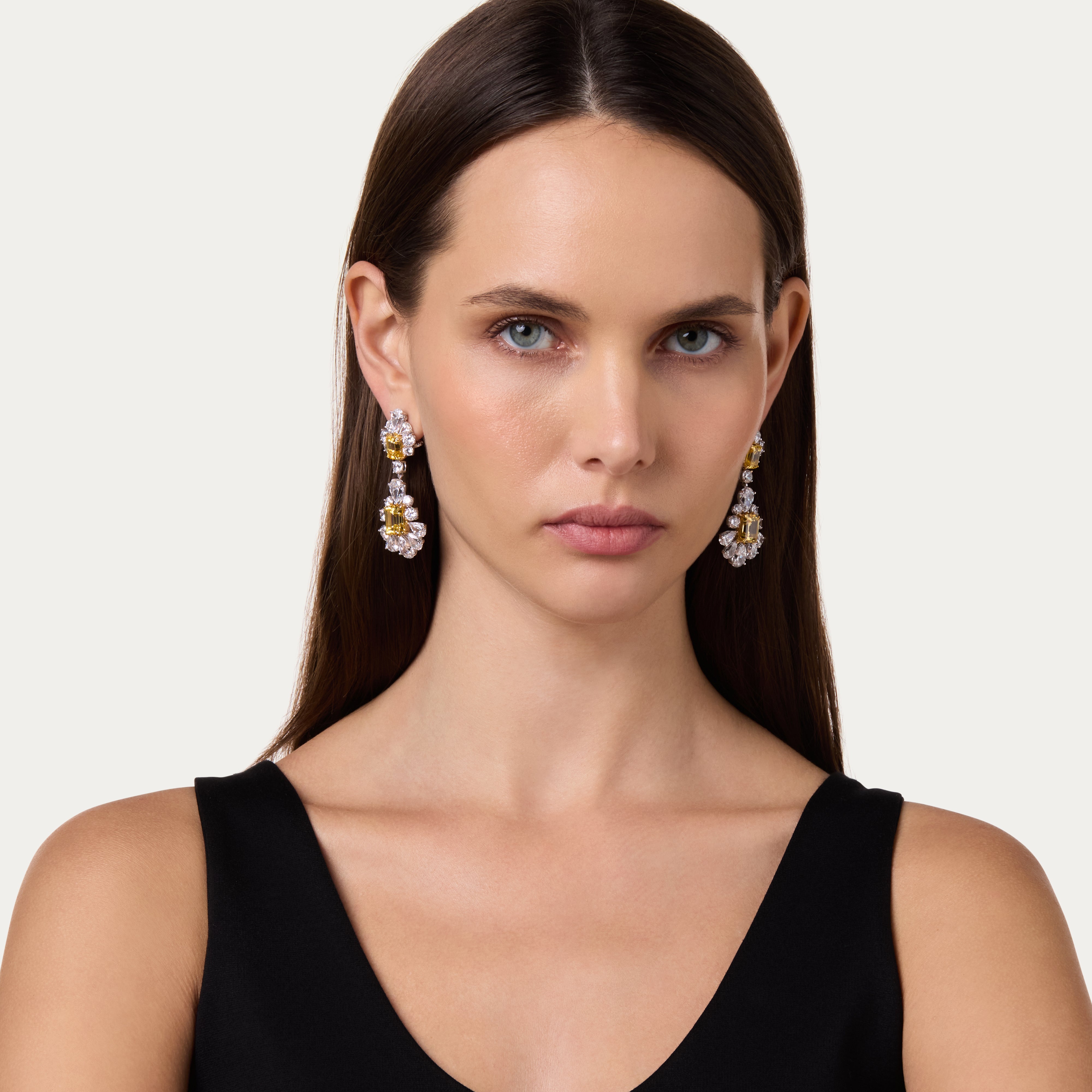 Tiered Floral Halo Earrings