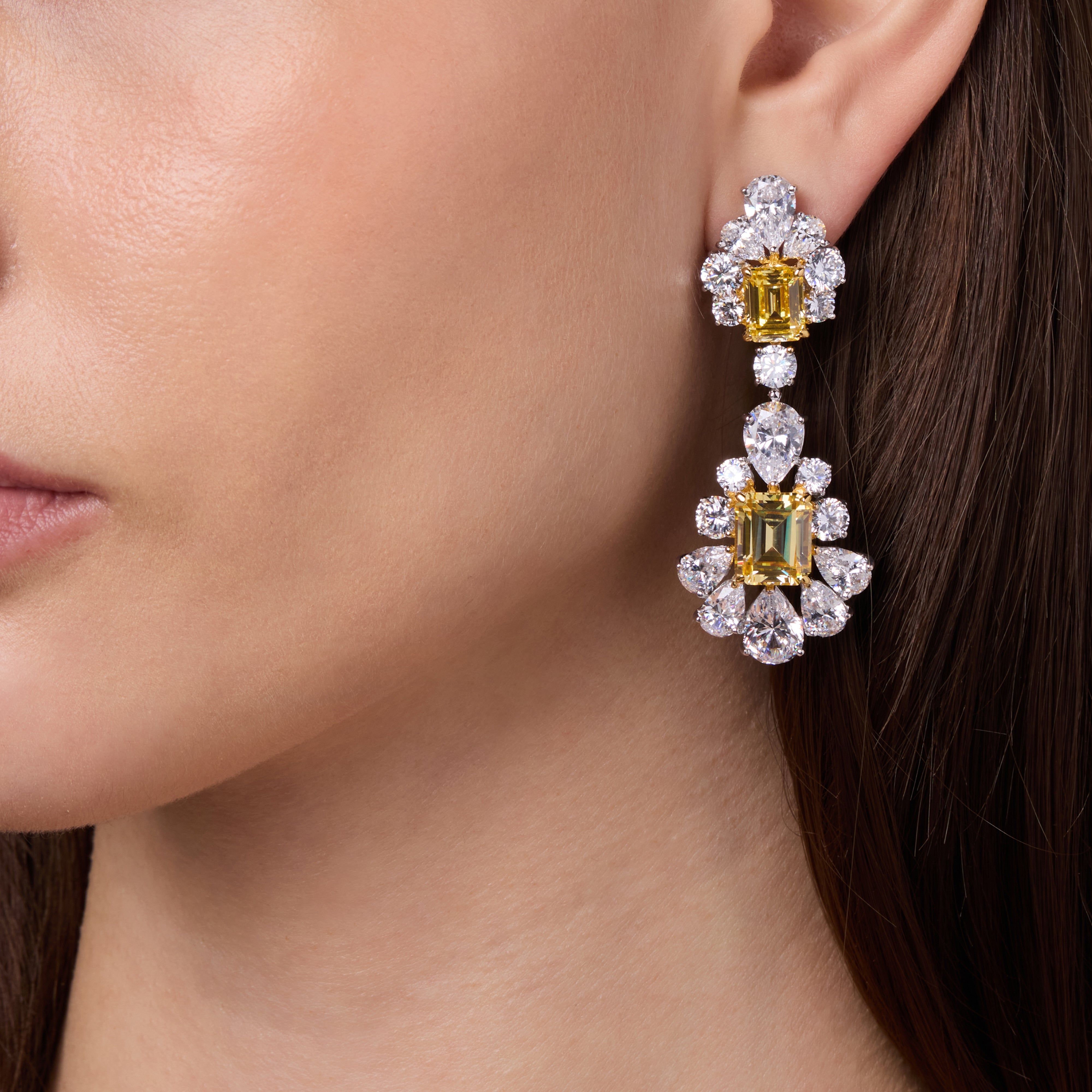 Tiered Floral Halo Earrings