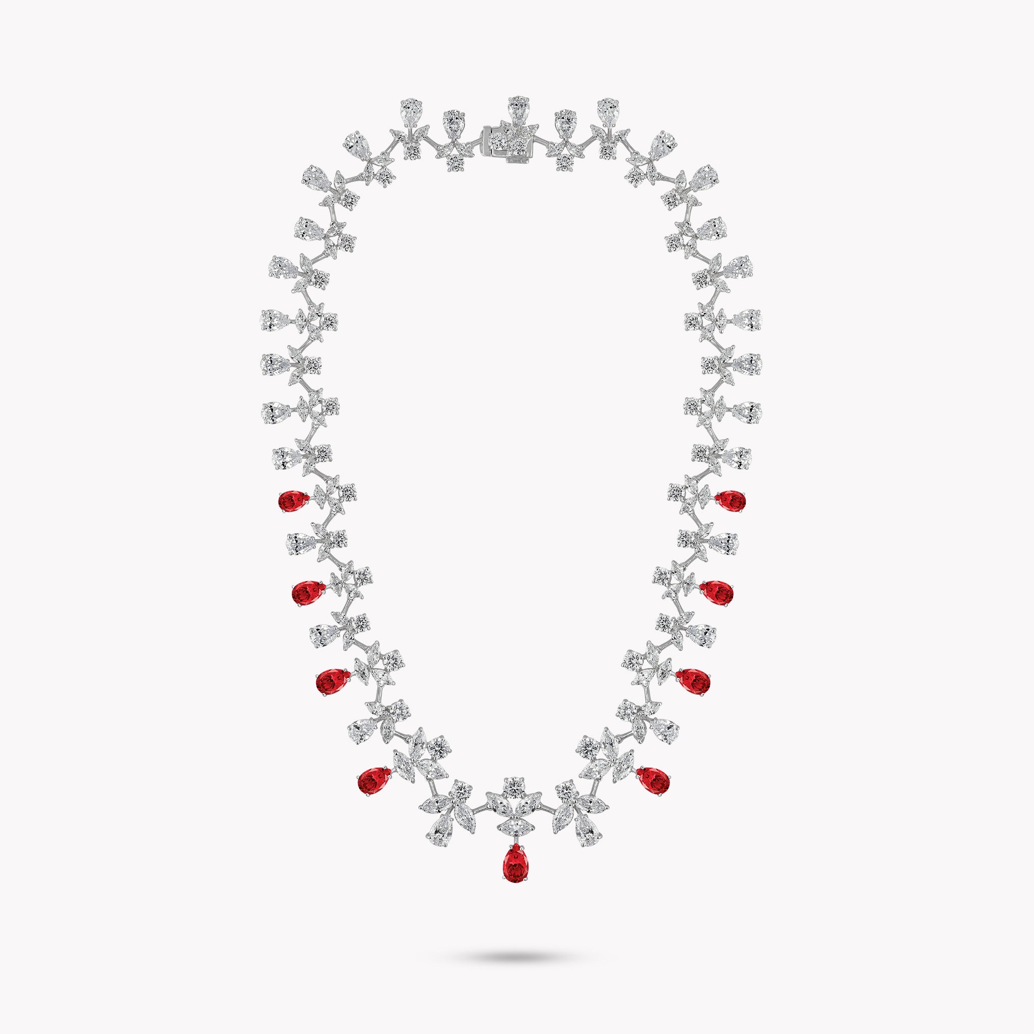 Fancy Shape Multi Drop Necklace