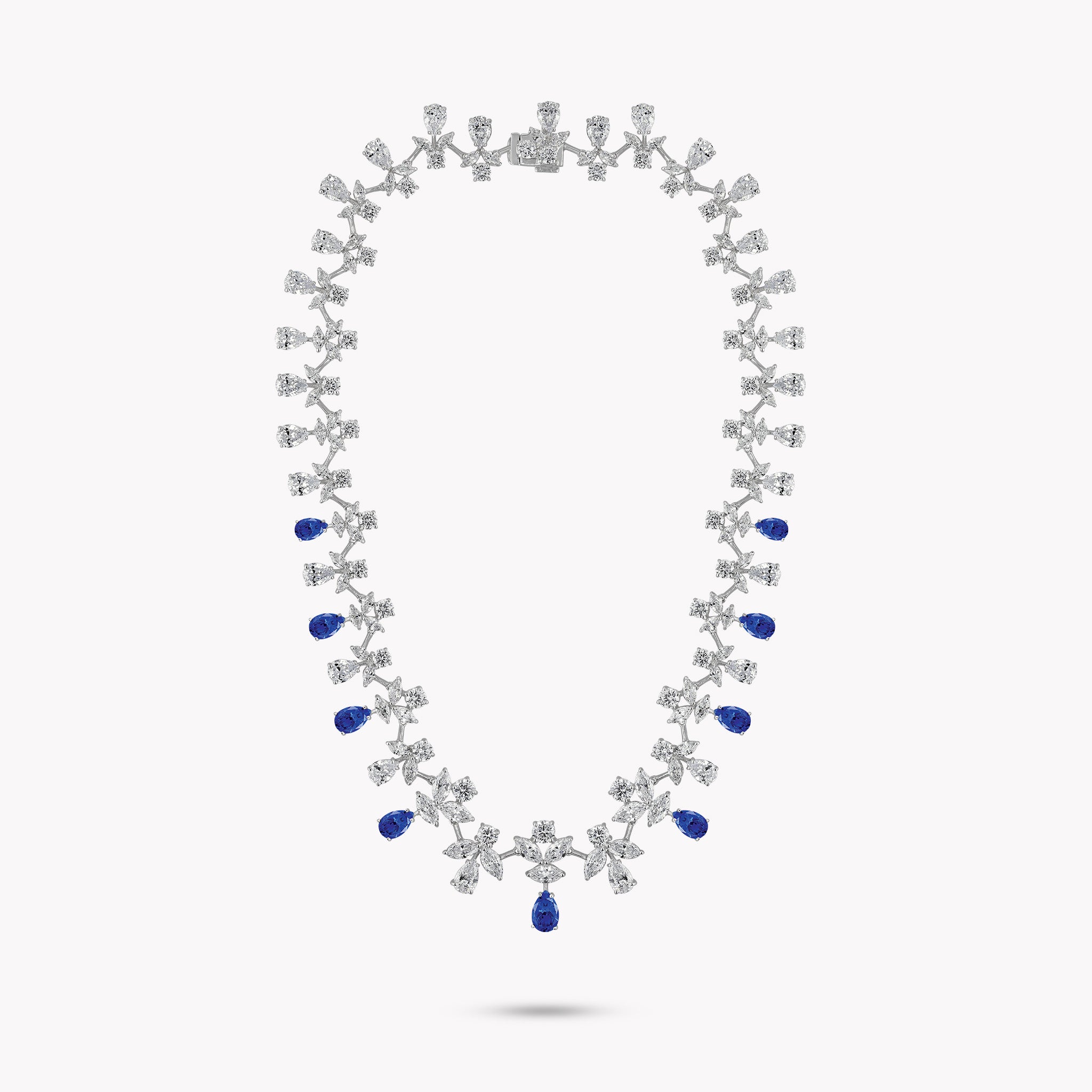 Fancy Shape Multi Drop Necklace