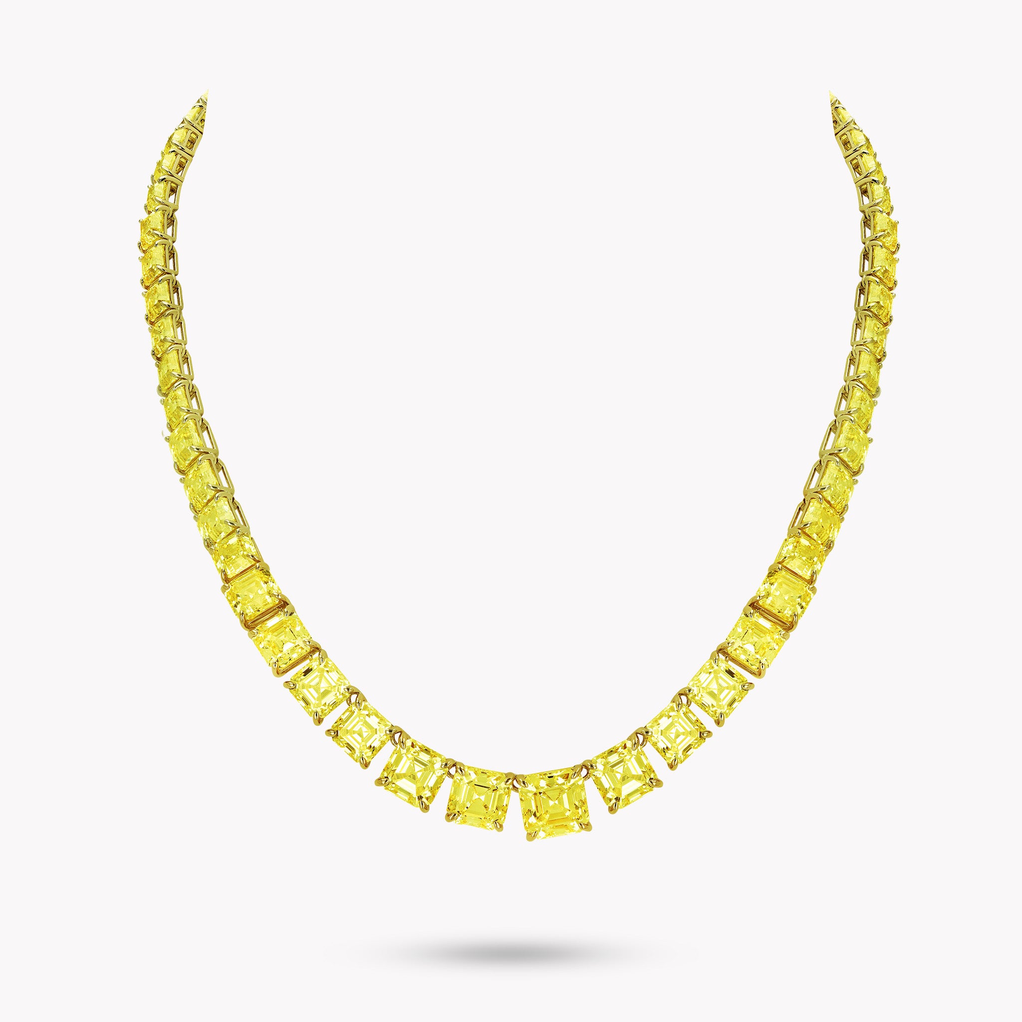 Fancy Shape Graduated Riviera Necklace