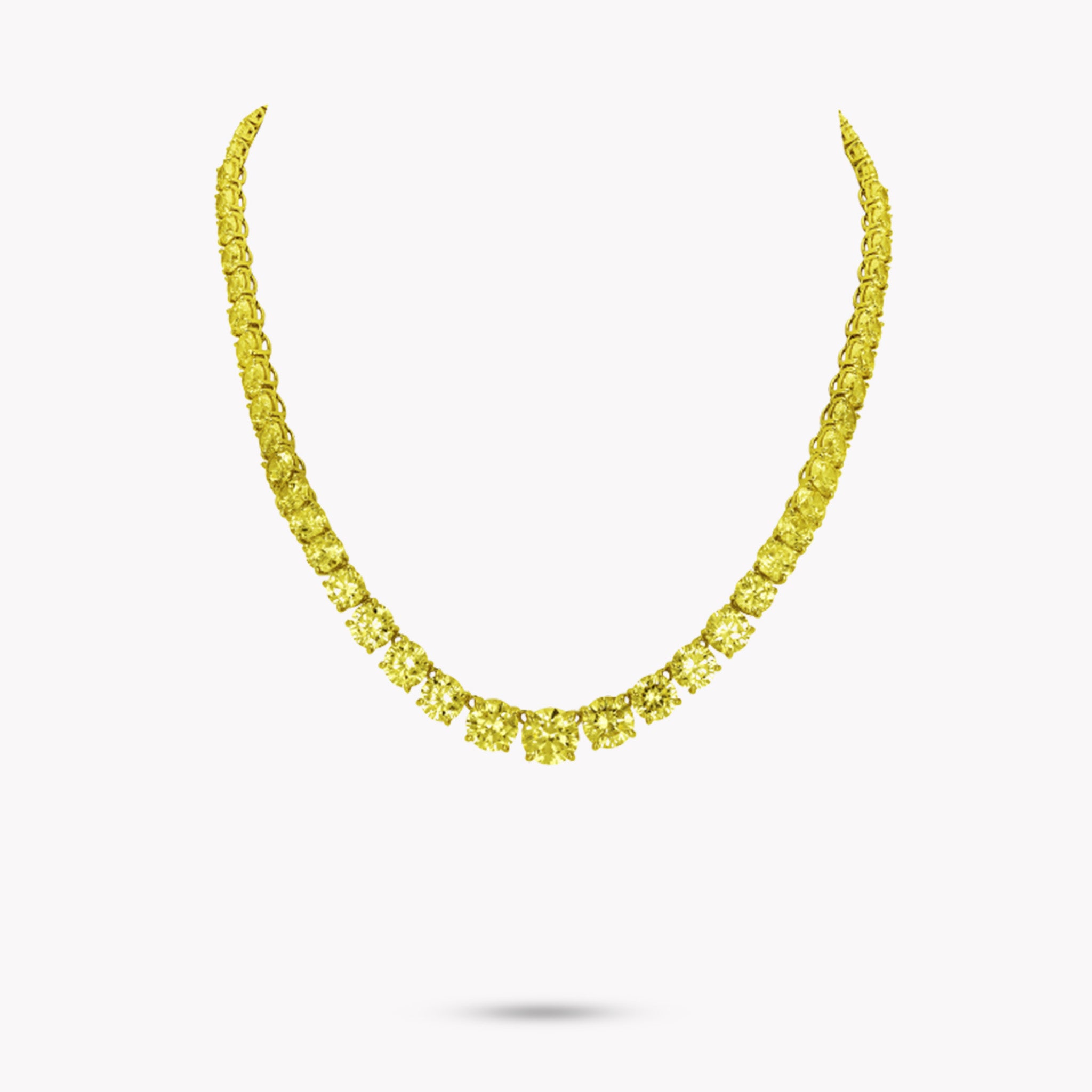 Fancy Shape Graduated Riviera Necklace