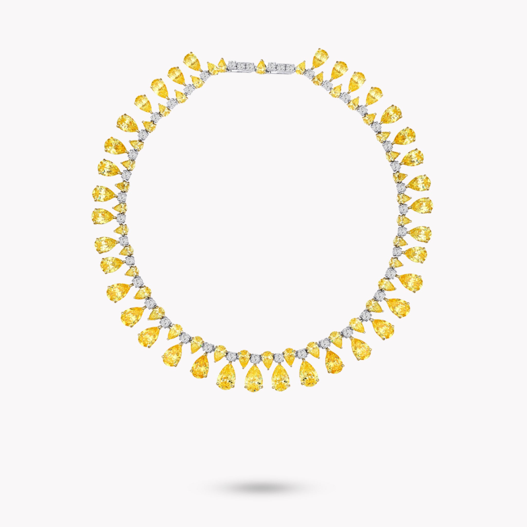 Fancy Shape Multi Drop Necklace