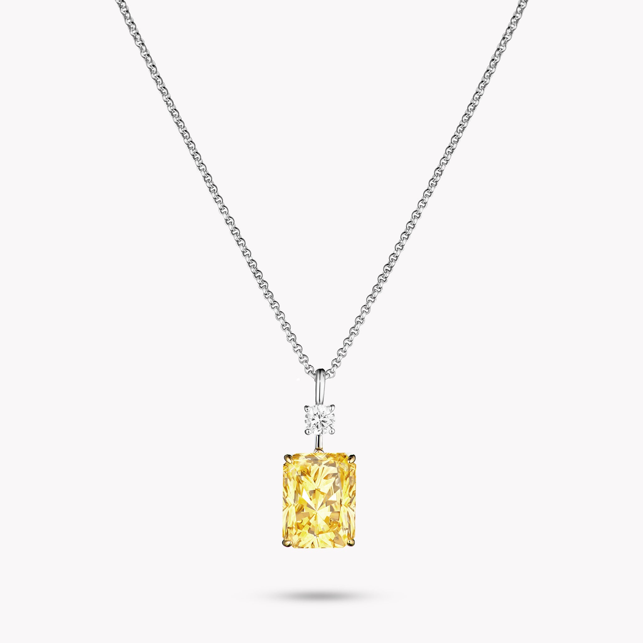 2 Stone Solitaire Drop Pendant