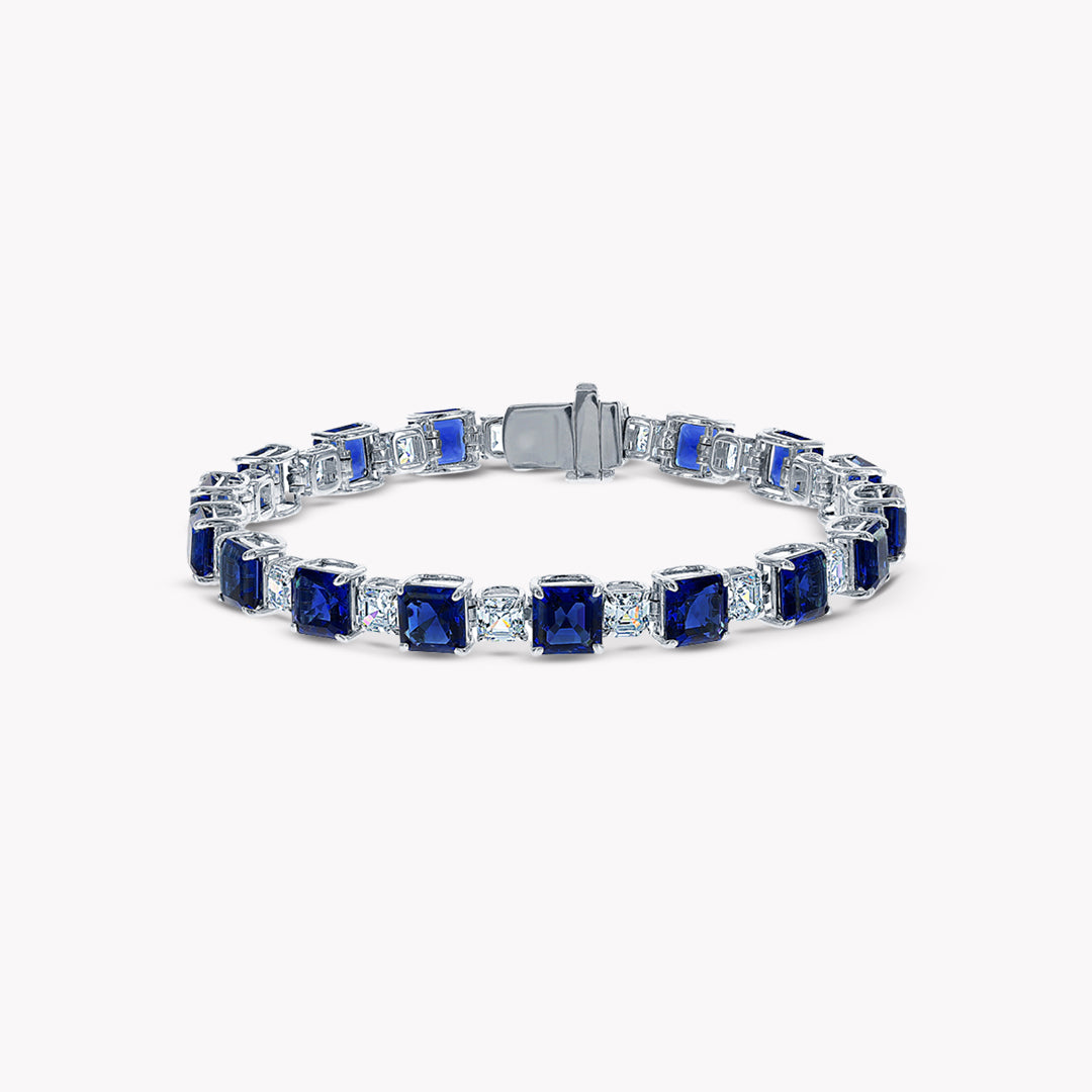 Fancy Shape Alternating Line Bracelet