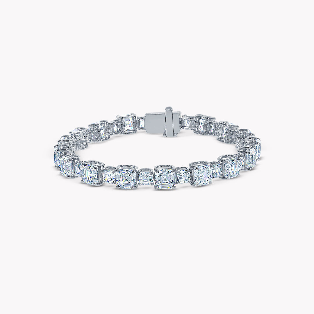 Fancy Shape Alternating Line Bracelet