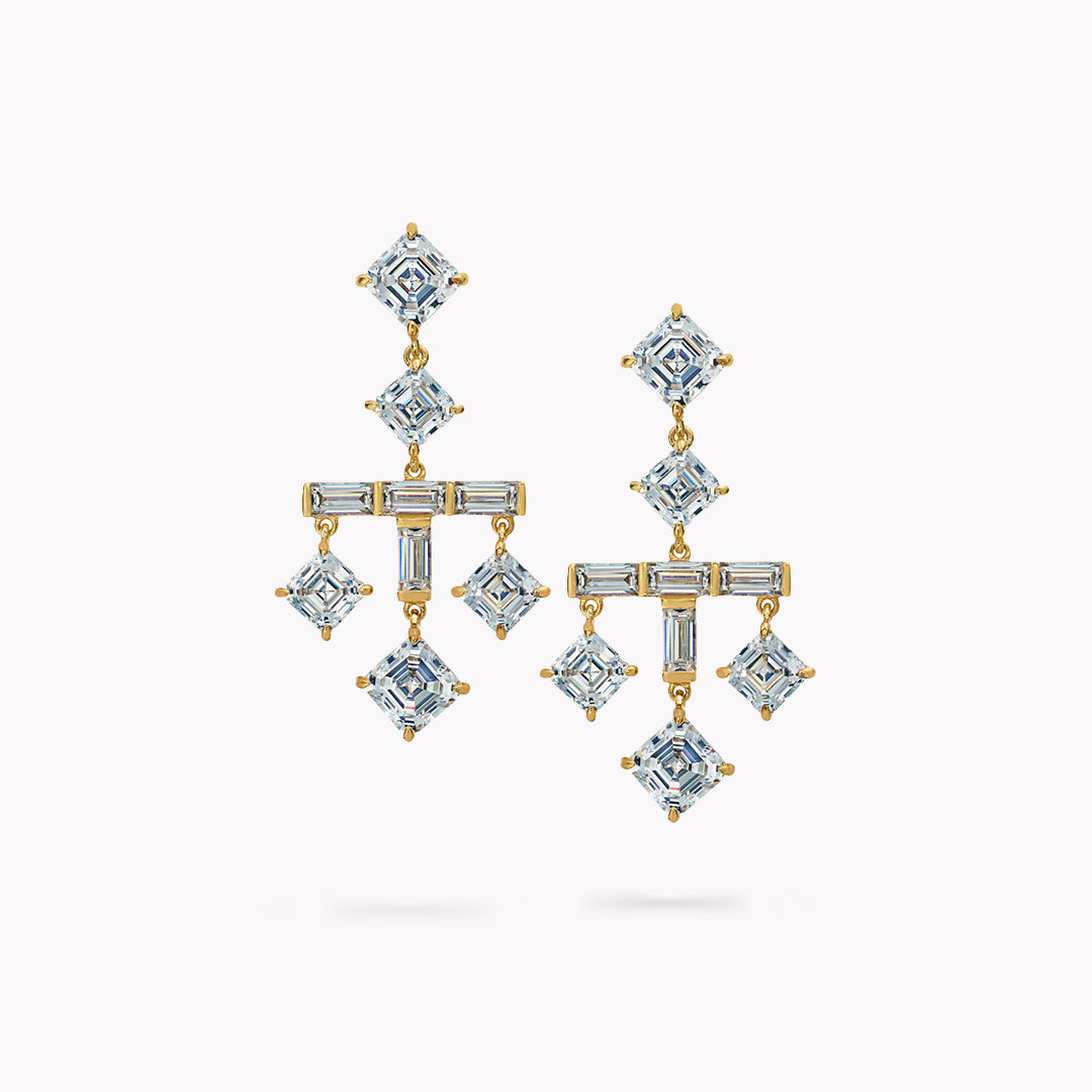 Fancy Shape Chandelier Earrings