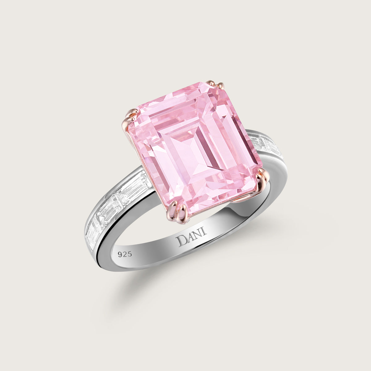Rose Quartz Solitaire Ring